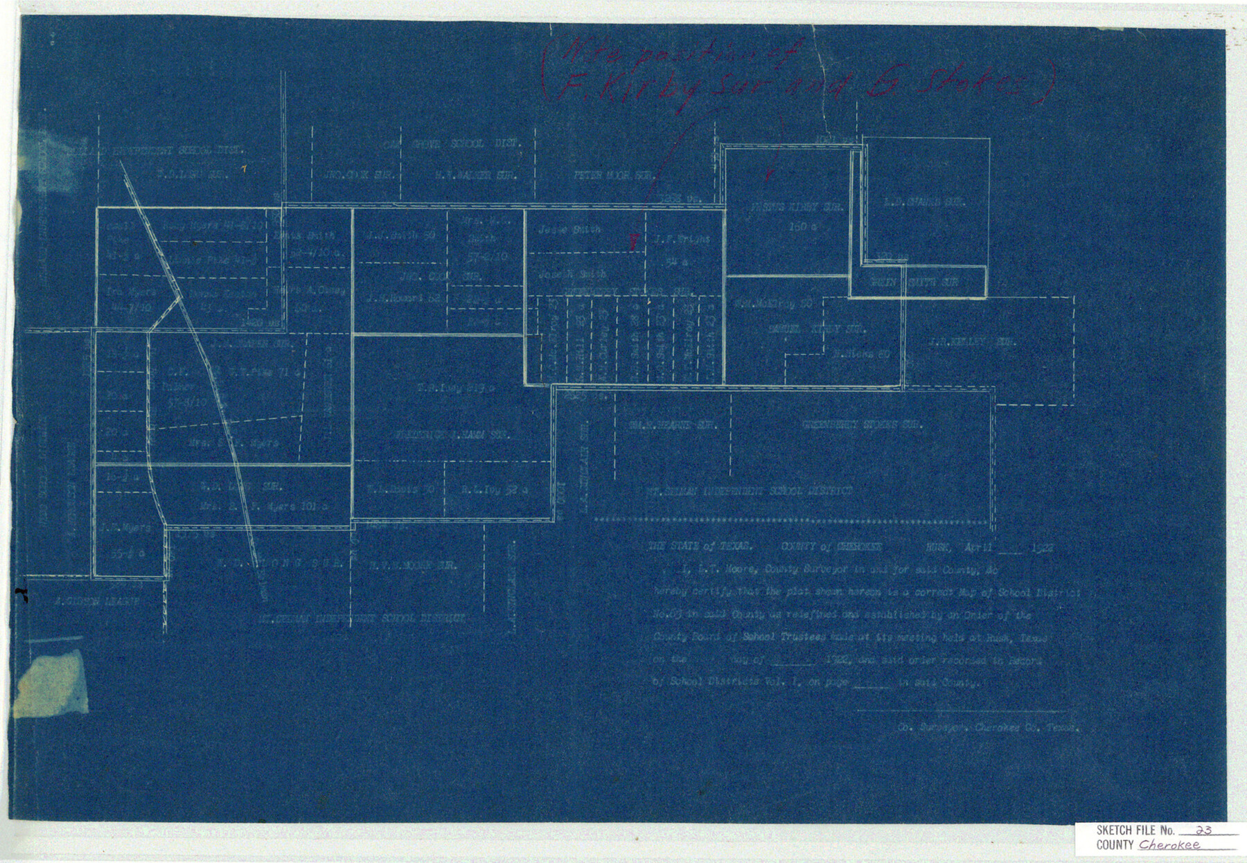 11073, Cherokee County Sketch File 23, General Map Collection