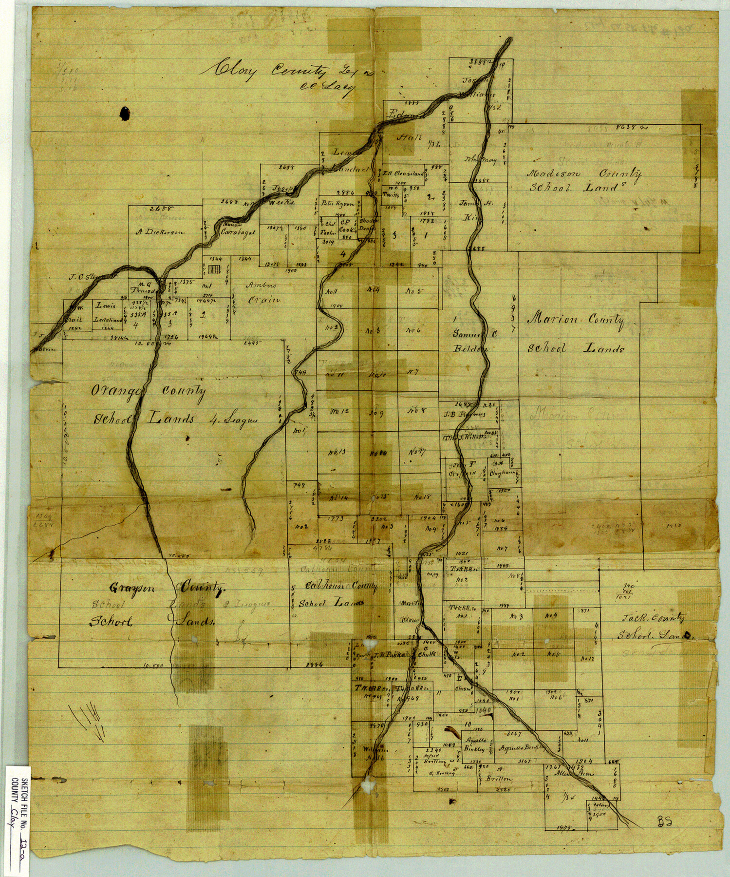 11085, Clay County Sketch File 12a, General Map Collection