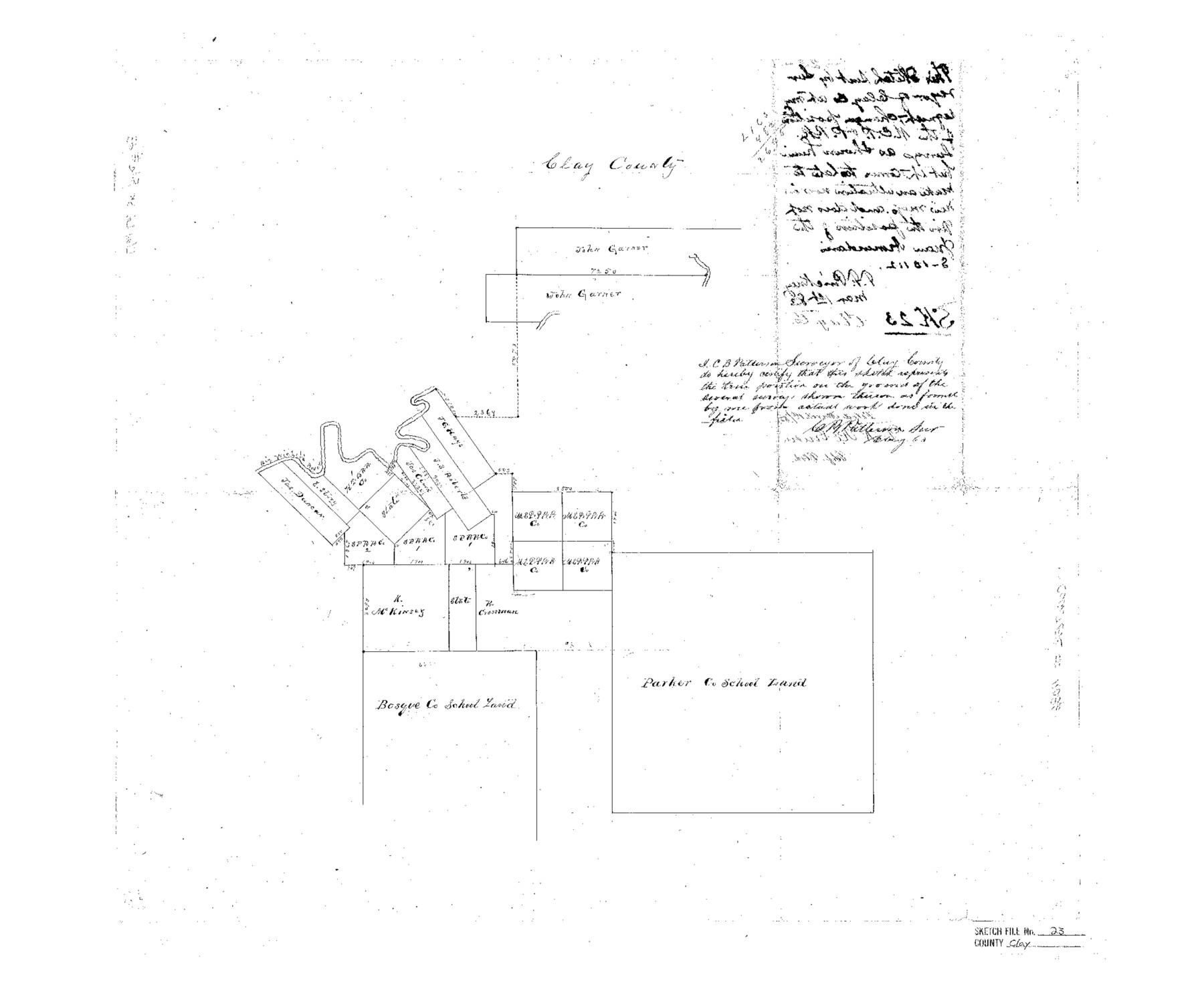 11086, Clay County Sketch File 23, General Map Collection