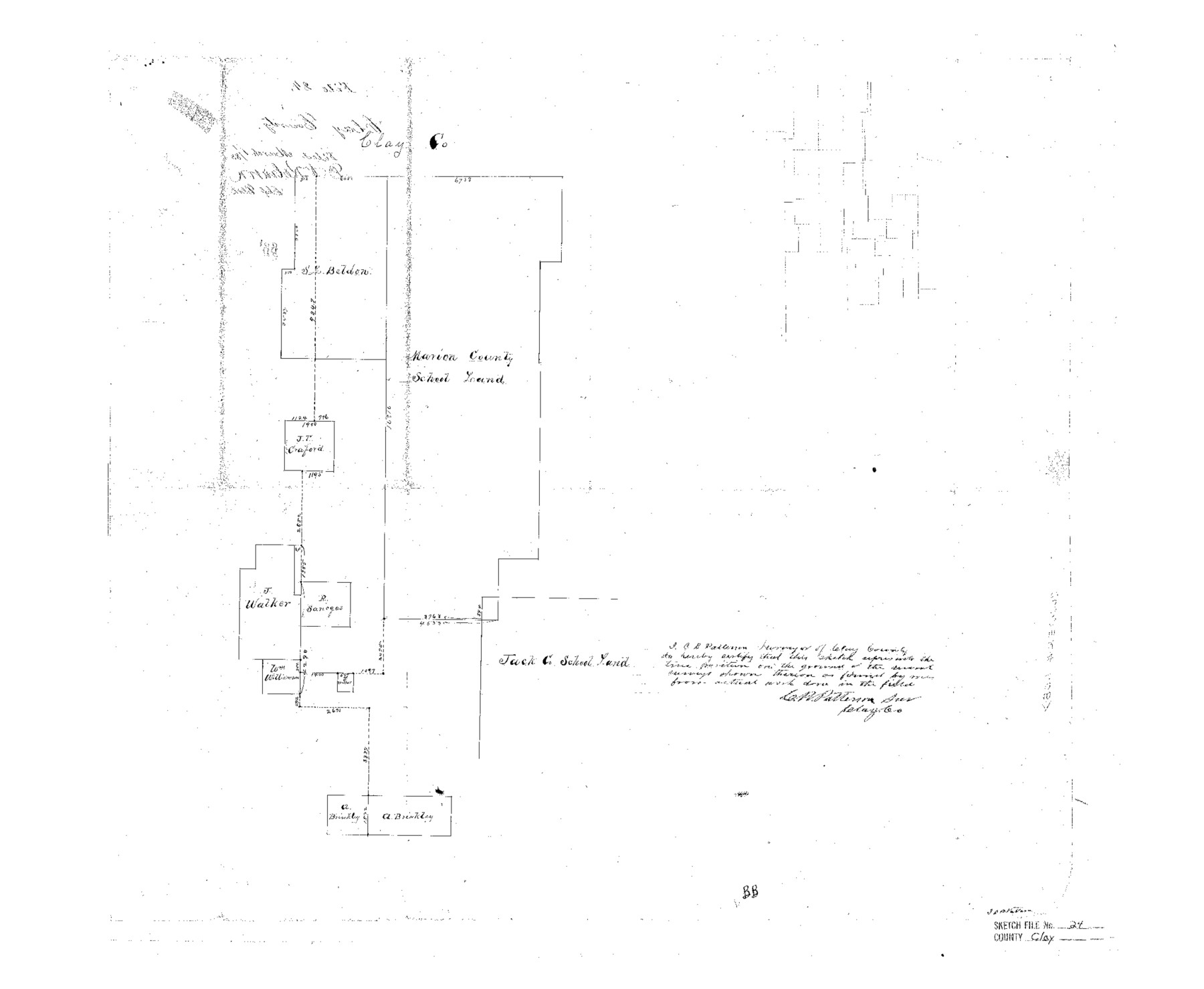 11087, Clay County Sketch File 24, General Map Collection