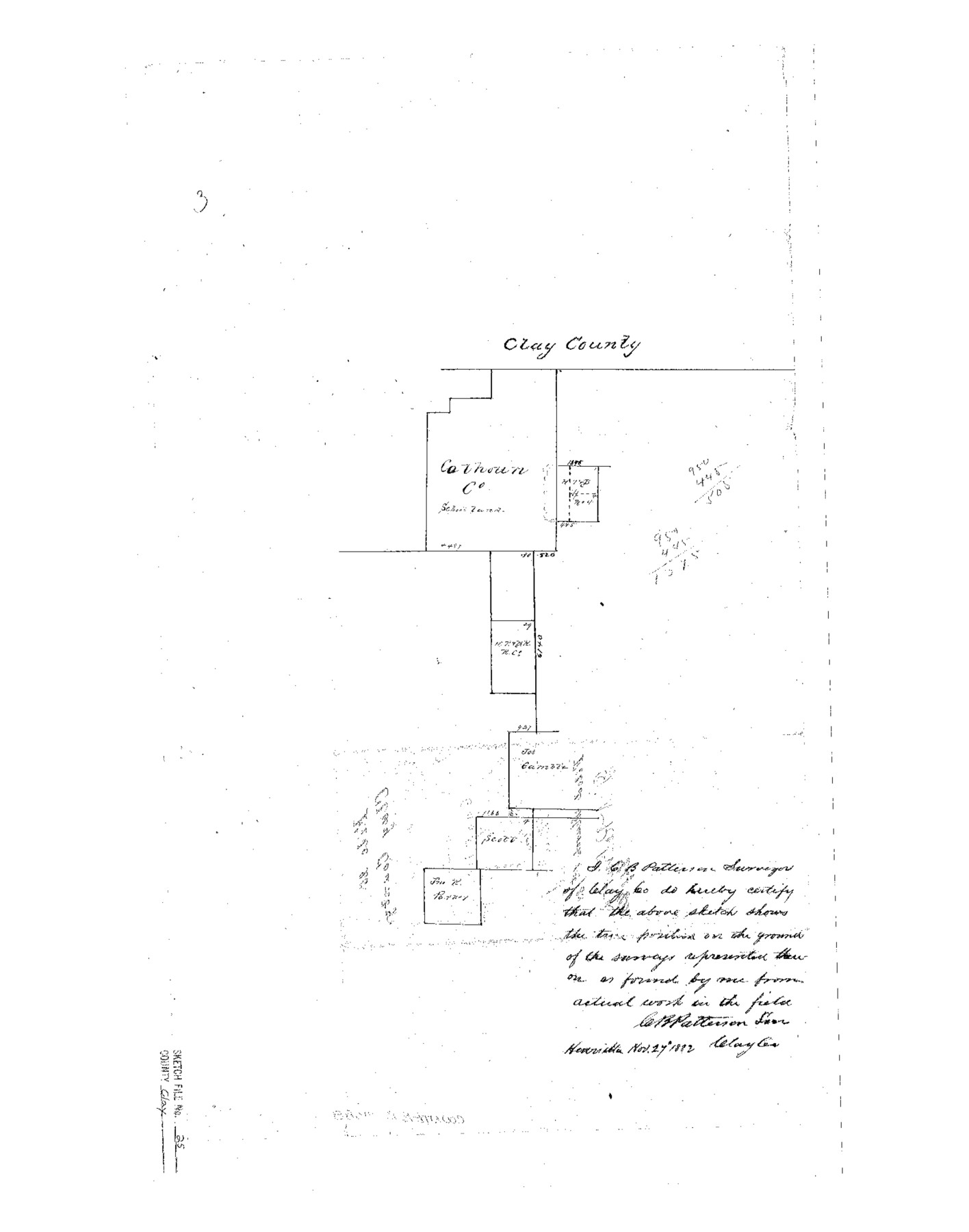 11088, Clay County Sketch File 25, General Map Collection