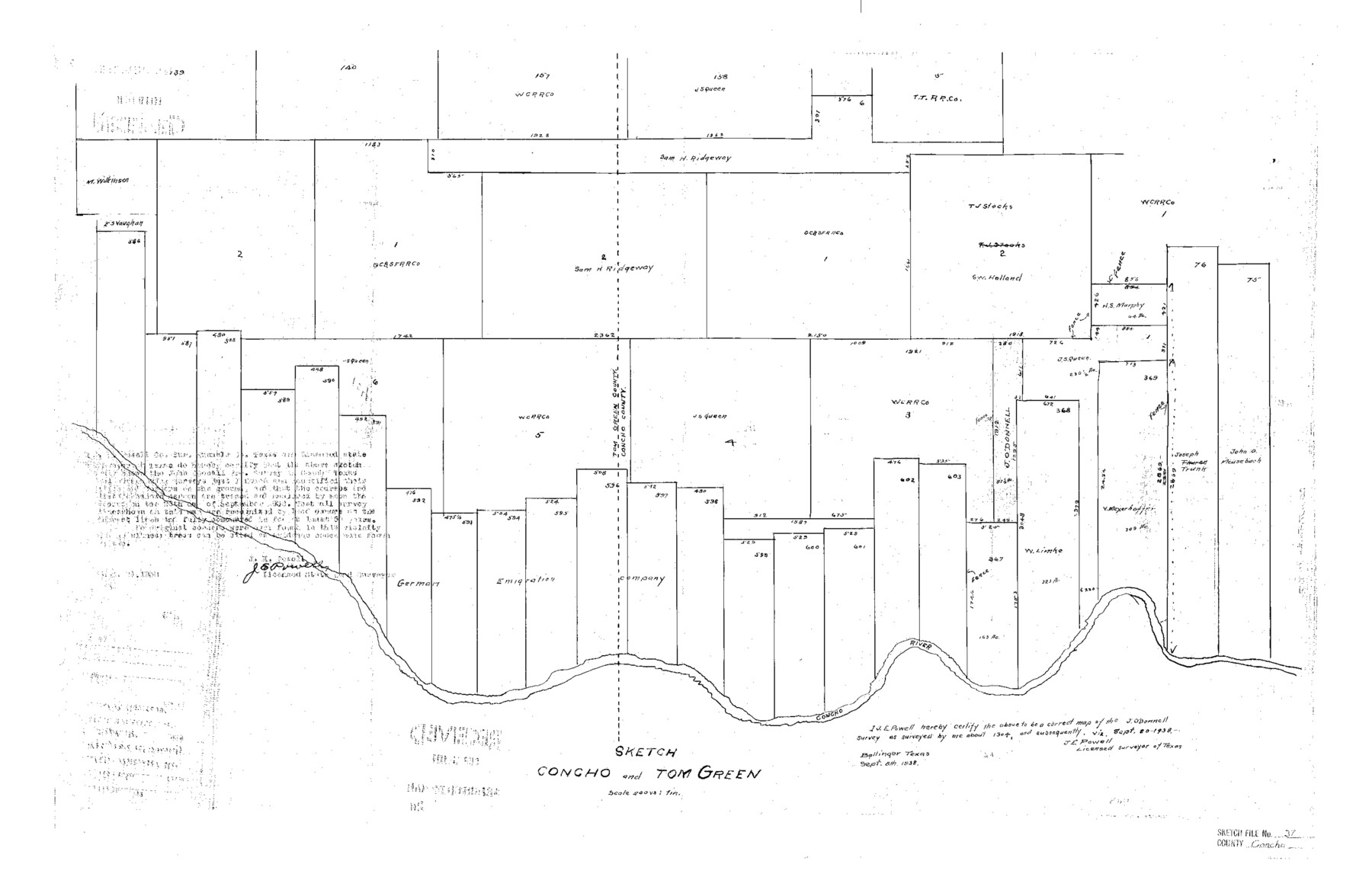 11162, Concho County Sketch File 37, General Map Collection