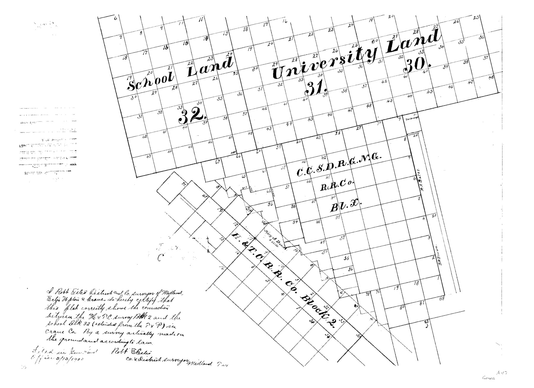 11214, Crane County Sketch File A10, General Map Collection