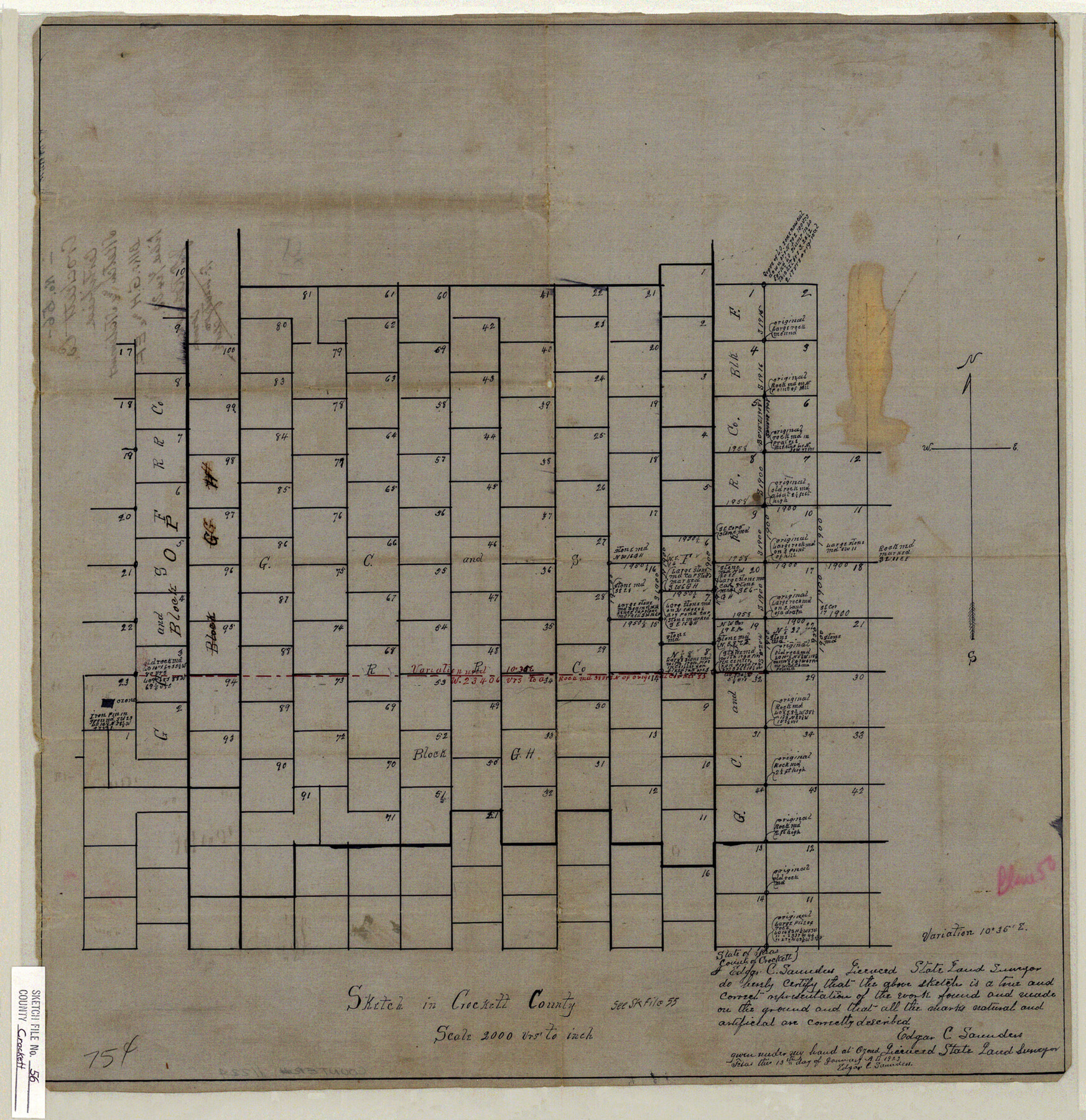 11224, Crockett County Sketch File 56, General Map Collection