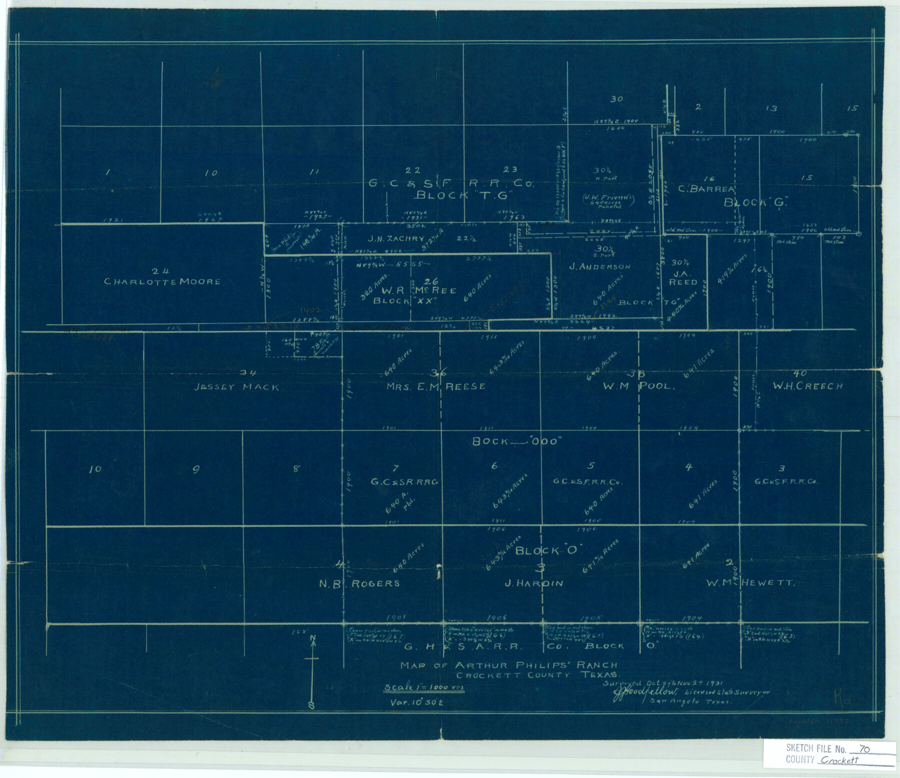 11232, Crockett County Sketch File 70, General Map Collection