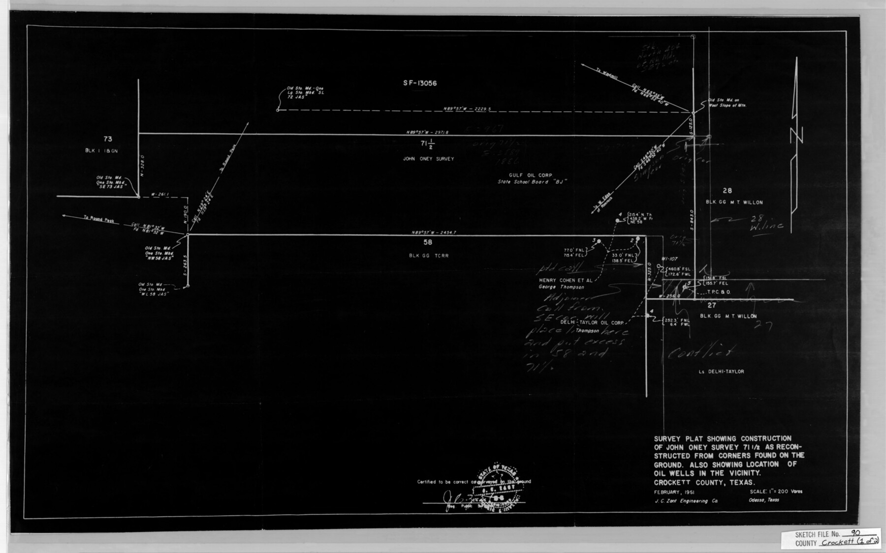 11238, Crockett County Sketch File 90, General Map Collection