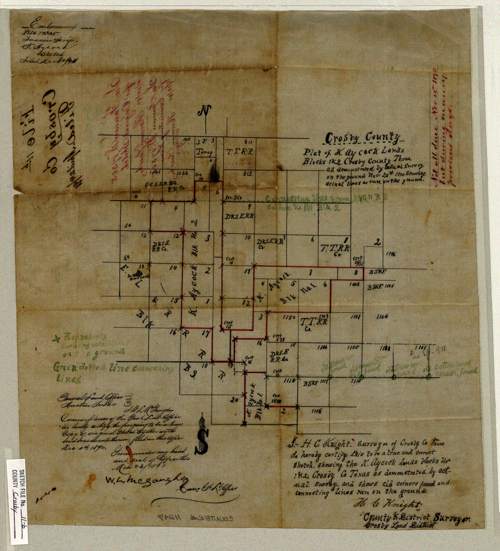 11247, Crosby County Sketch File 11b, General Map Collection