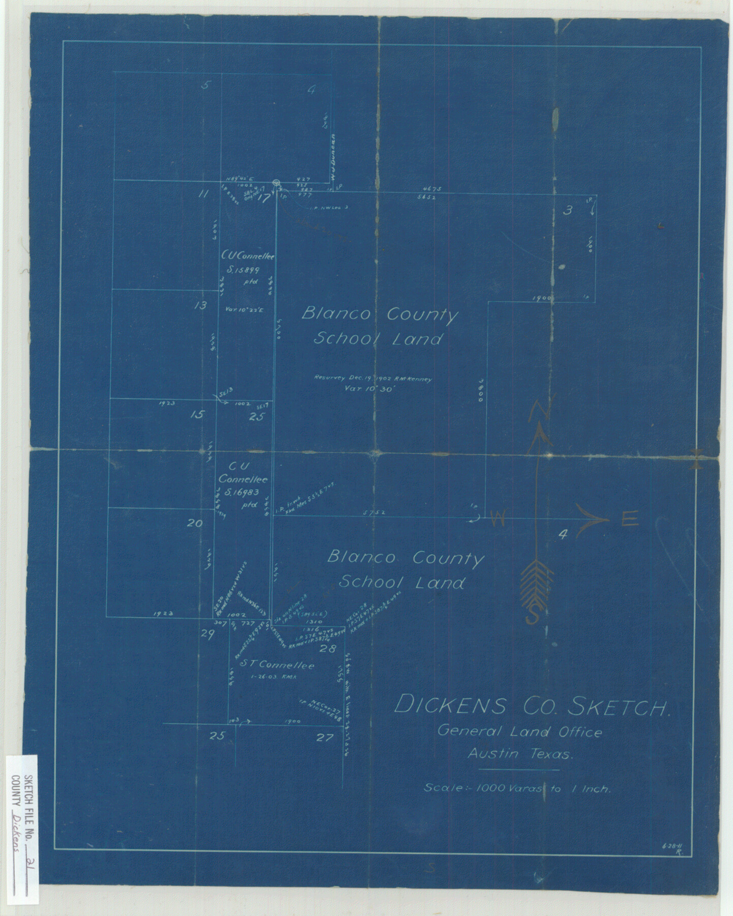 11324, Dickens County Sketch File 21, General Map Collection