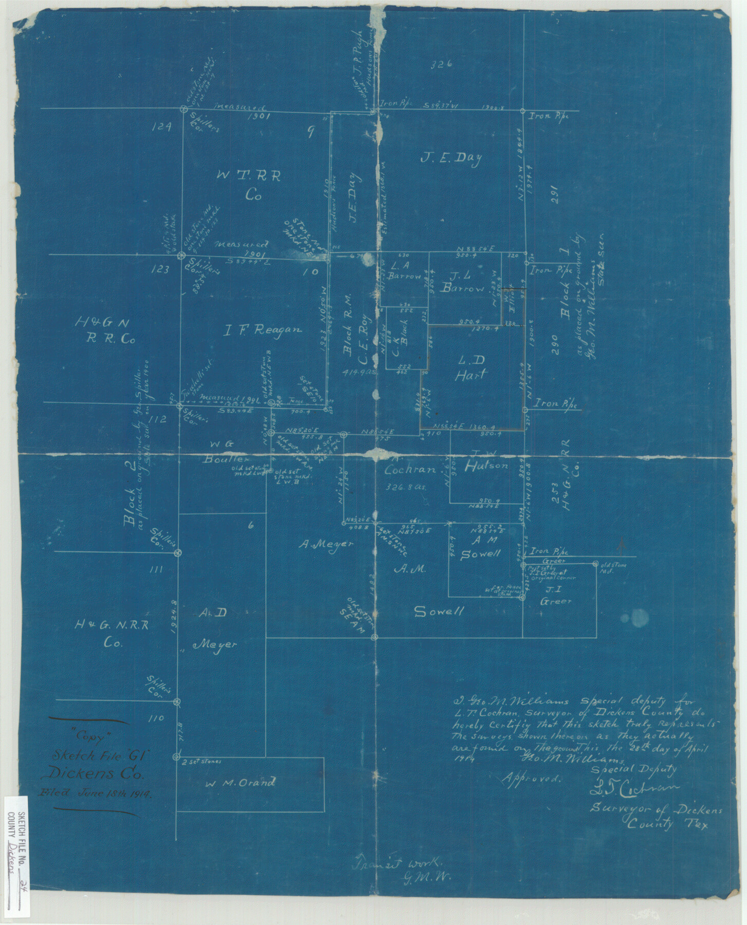 11325, Dickens County Sketch File 24, General Map Collection