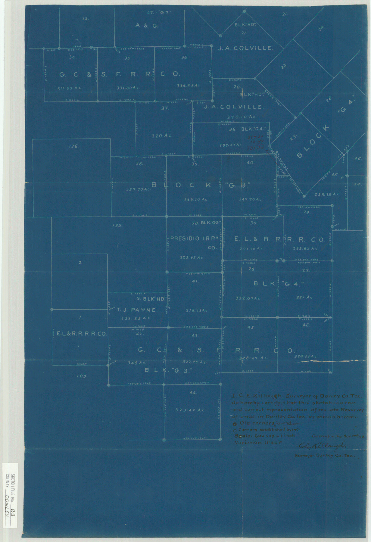 11373, Donley County Sketch File B3, General Map Collection