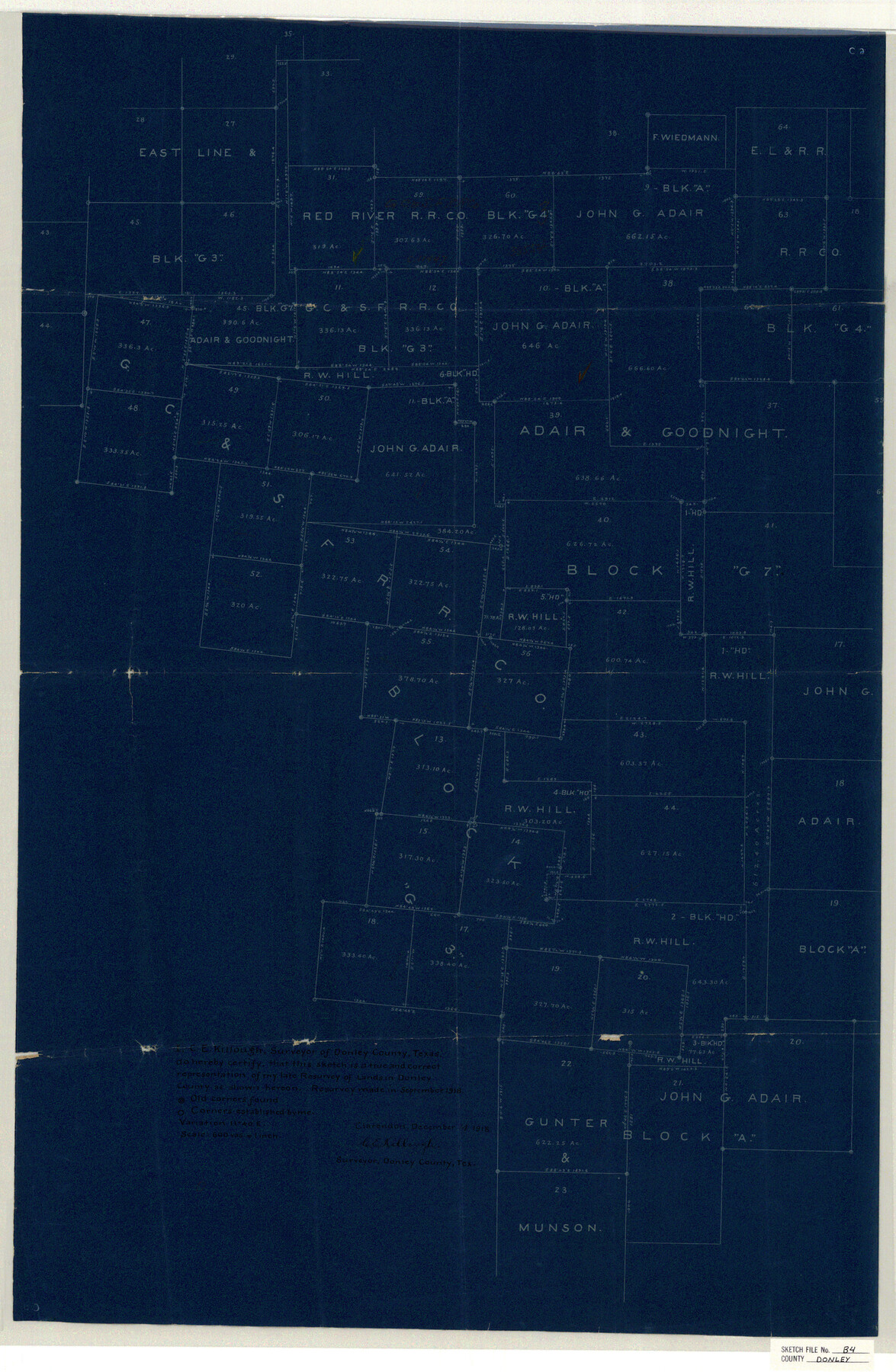 11374, Donley County Sketch File B4, General Map Collection