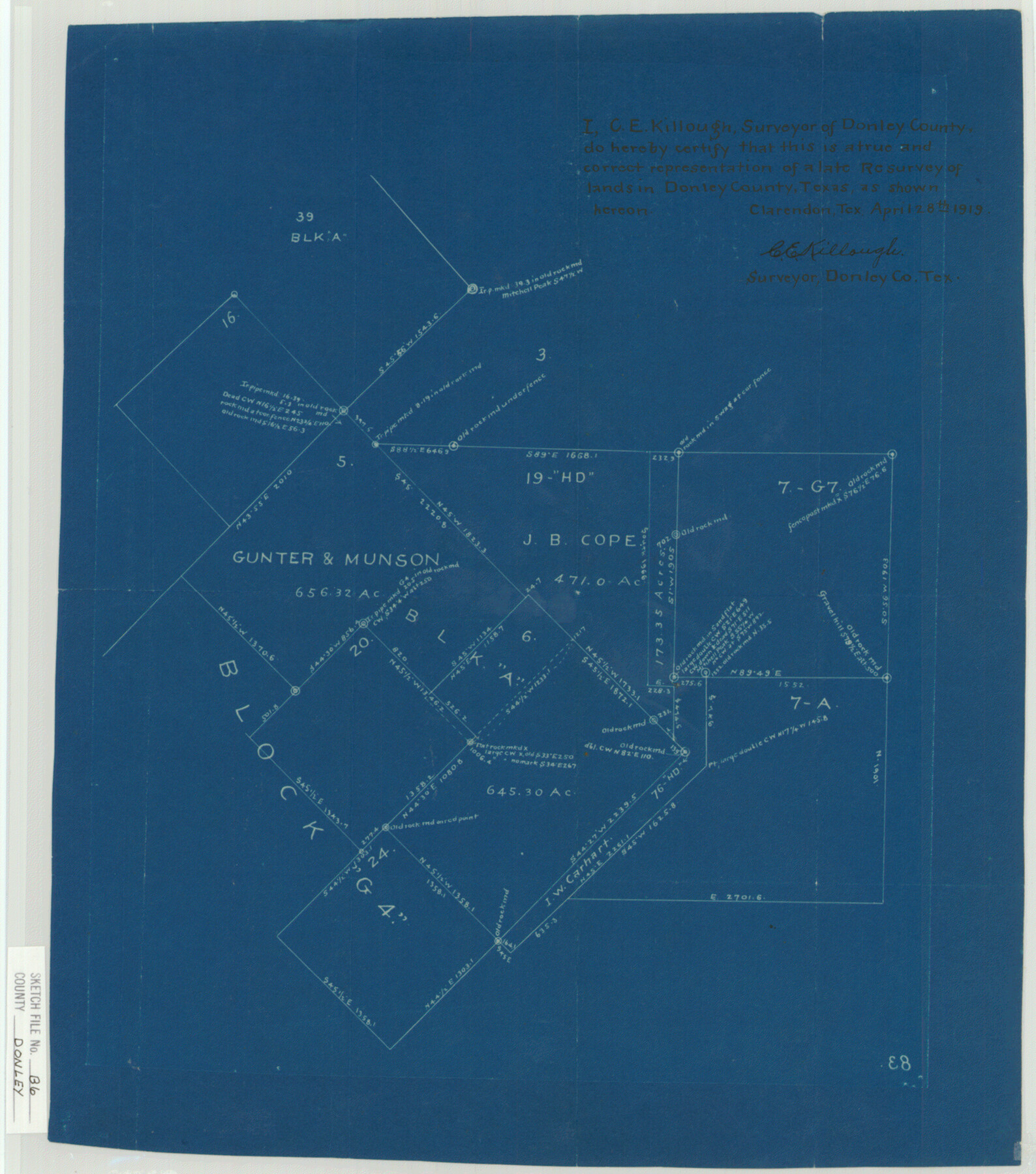 11376, Donley County Sketch File B6, General Map Collection