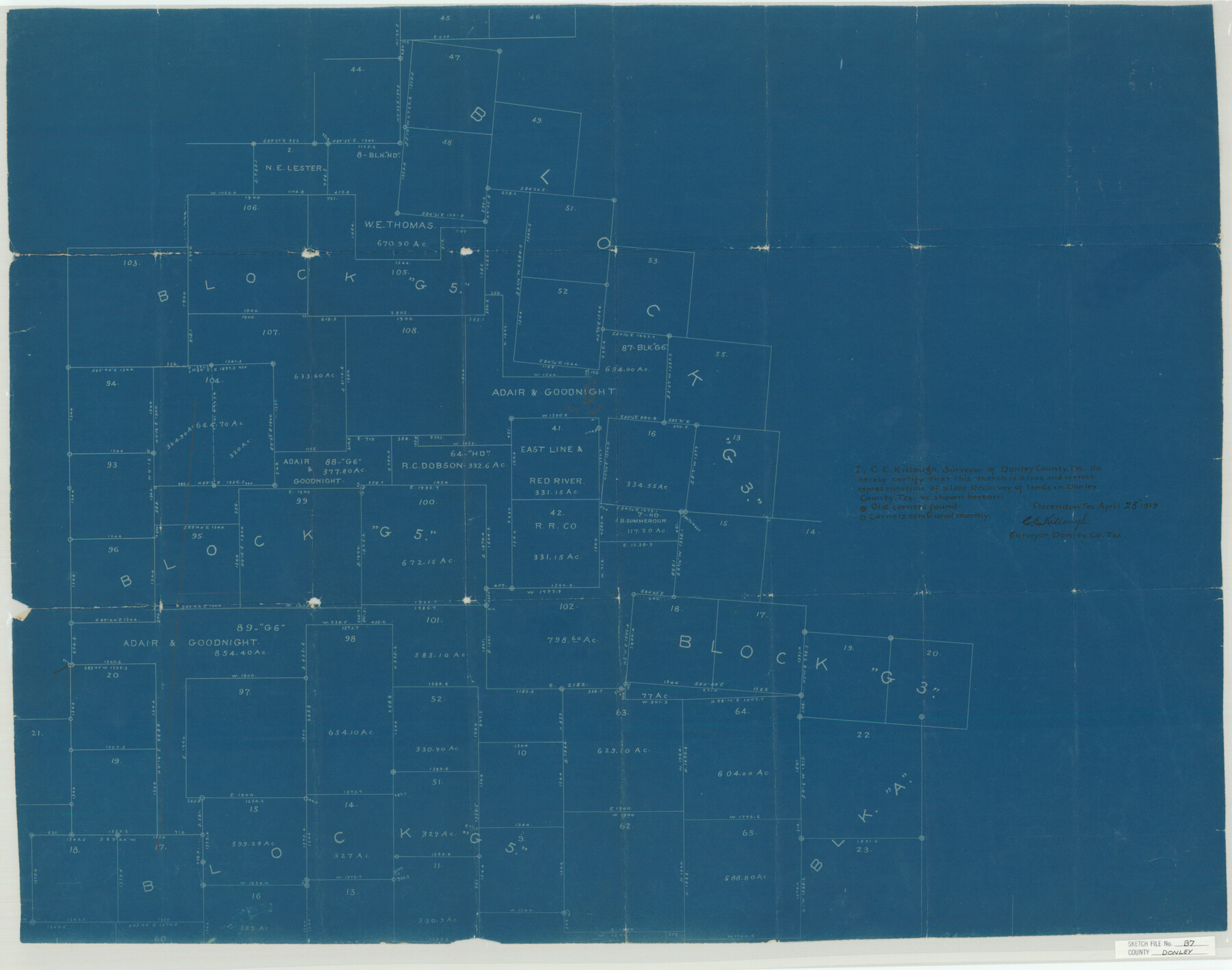 11377, Donley County Sketch File B7, General Map Collection