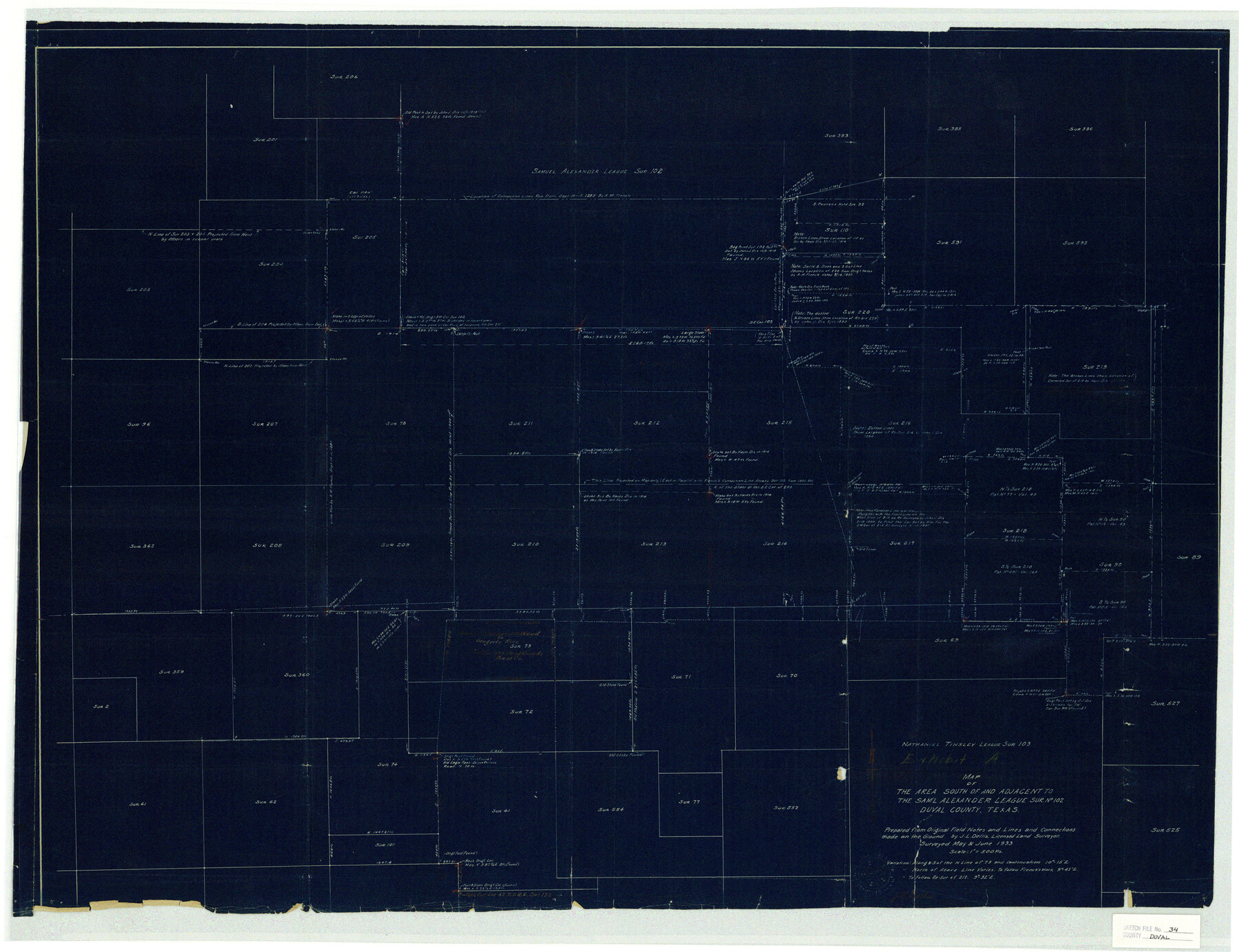 11391, Duval County Sketch File 34, General Map Collection