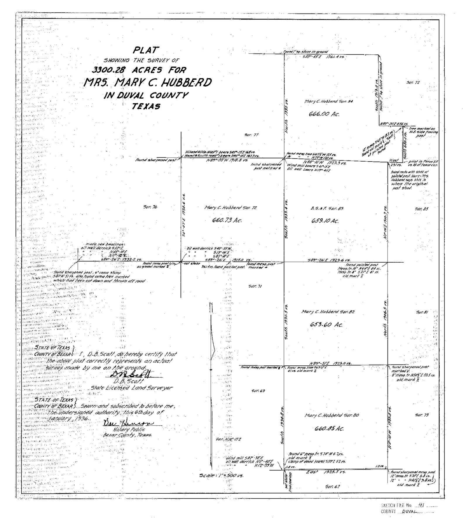 11397, Duval County Sketch File 41, General Map Collection