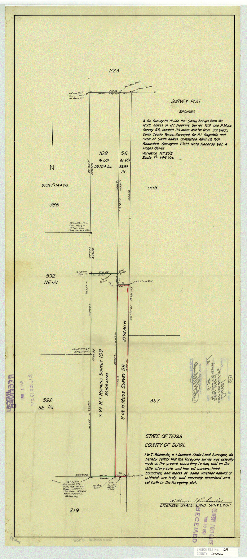 11408, Duval County Sketch File 69, General Map Collection