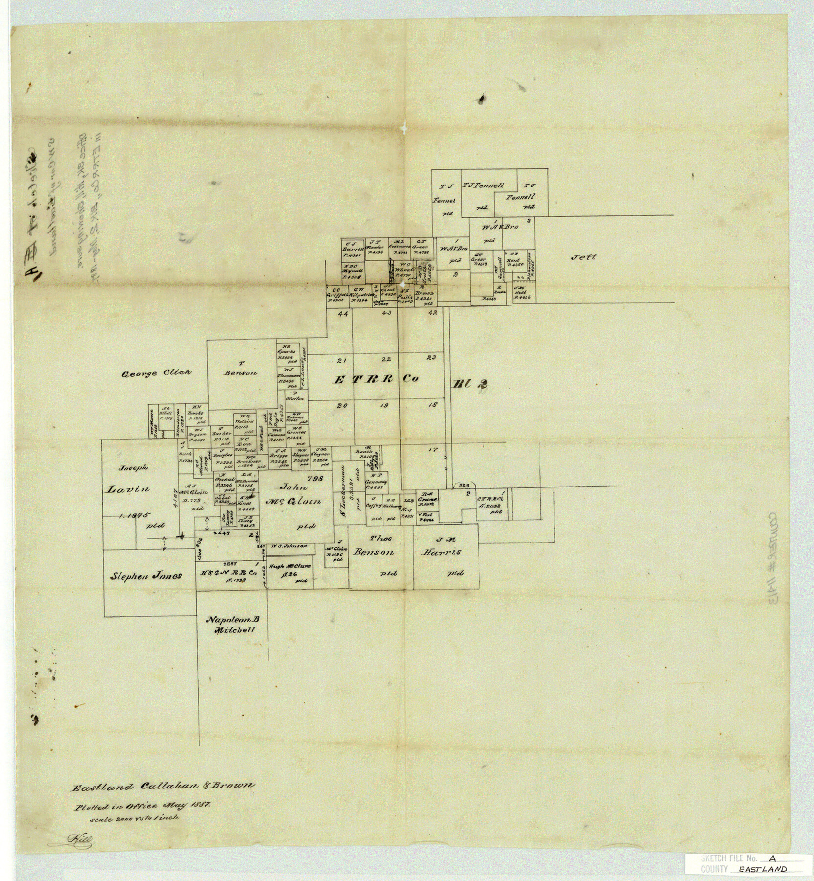 11413, Eastland County Sketch File A, General Map Collection