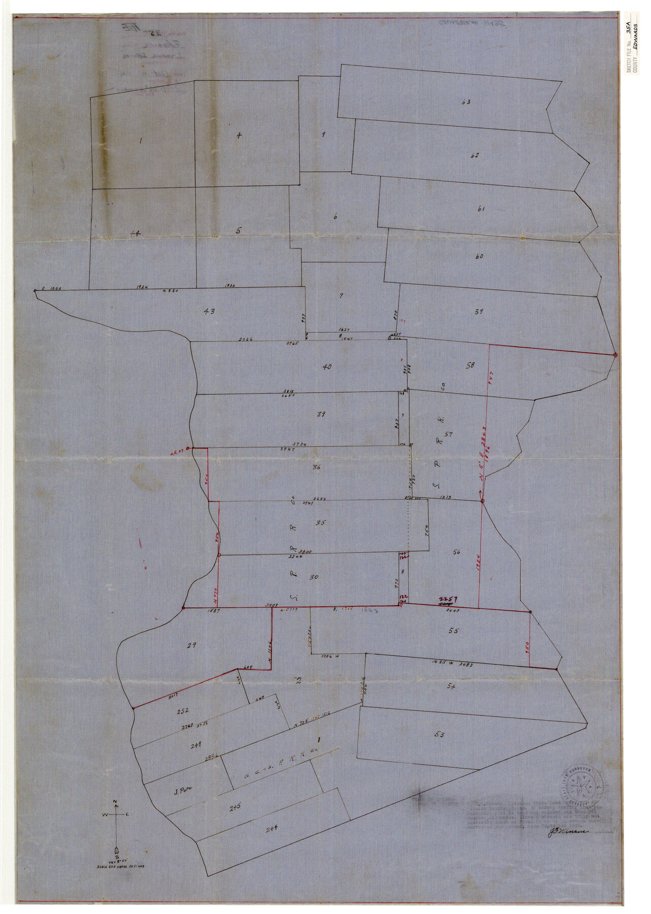 11435, Edwards County Sketch File 35a, General Map Collection