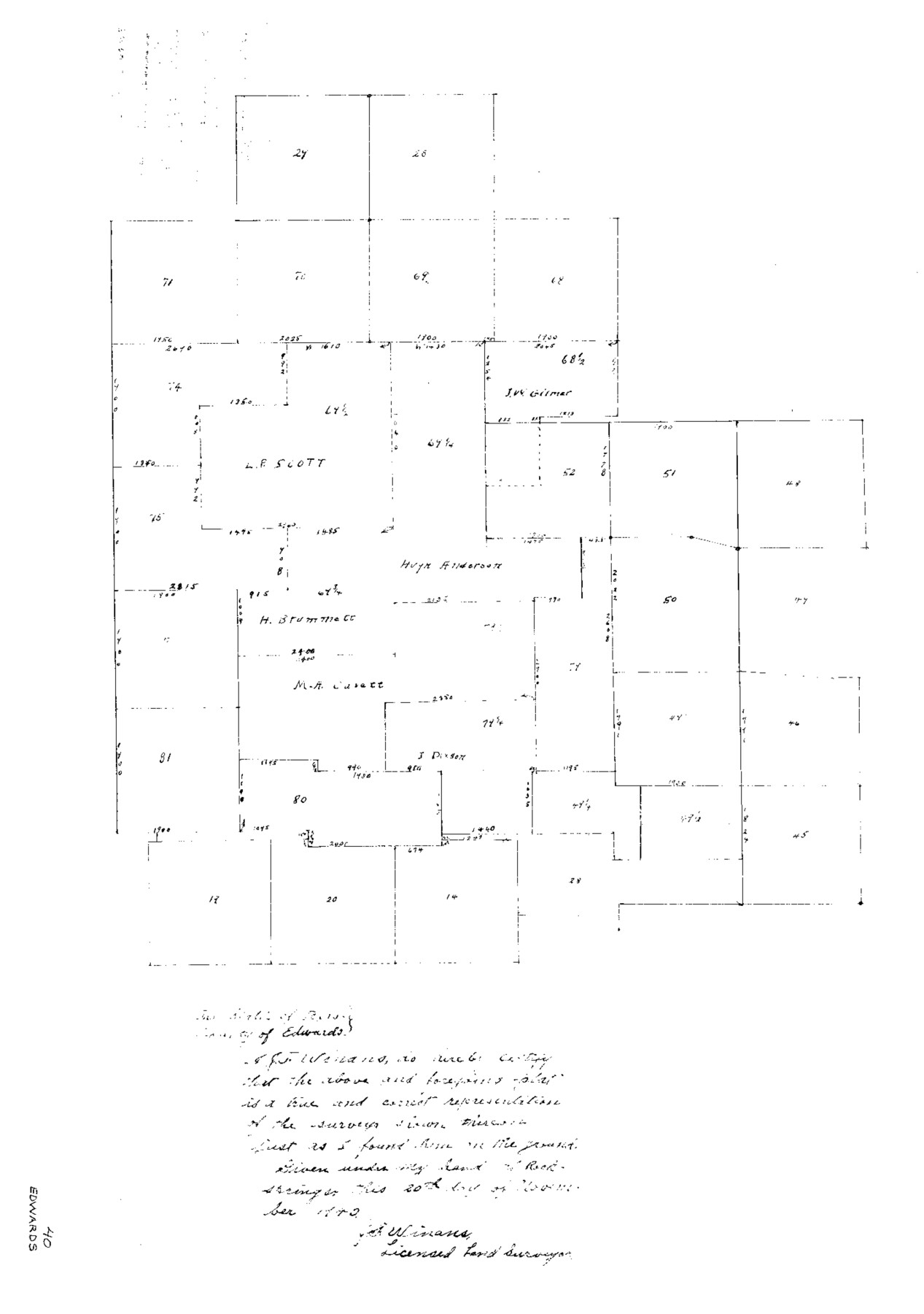 11438, Edwards County Sketch File 40, General Map Collection