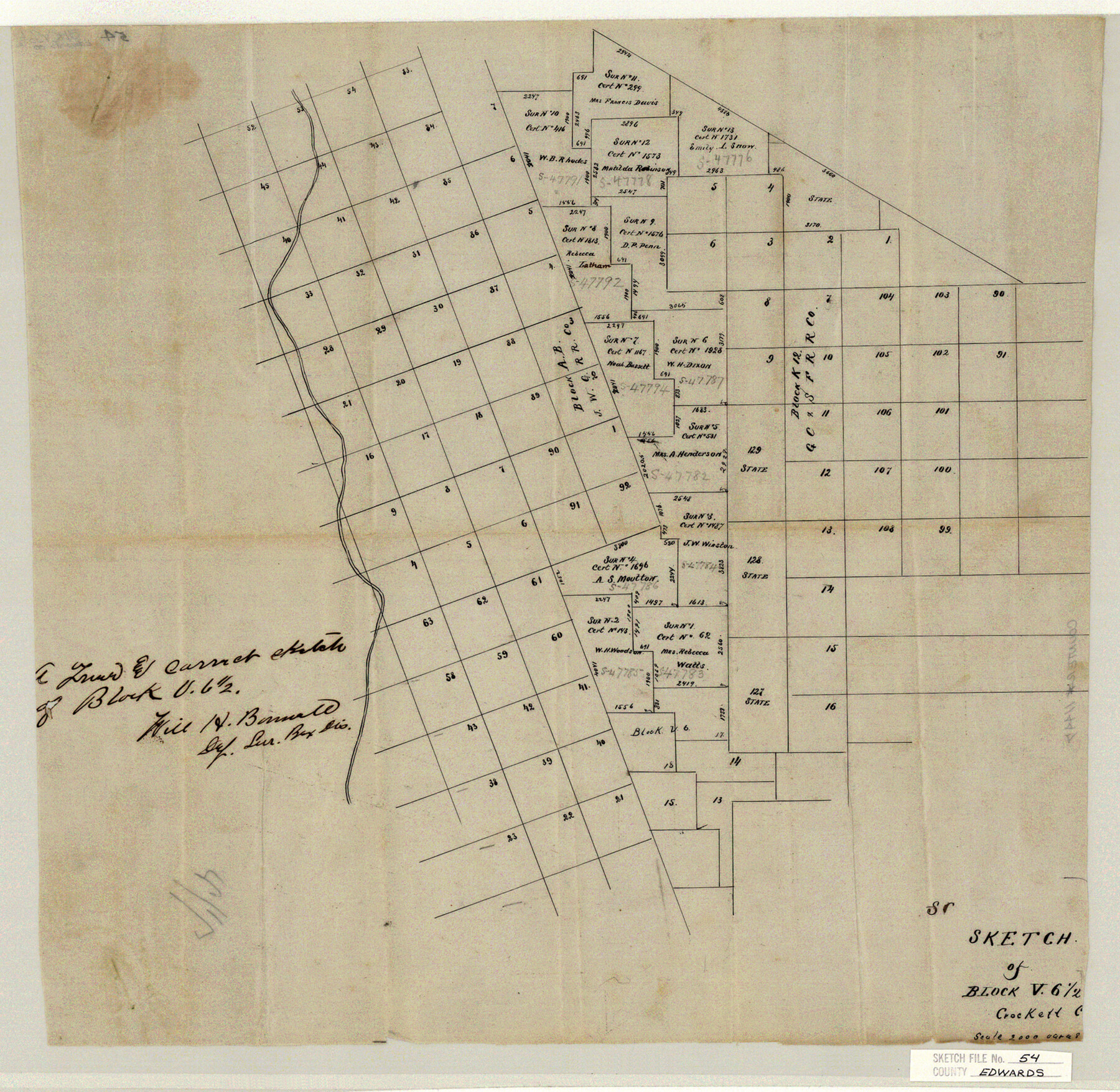 11447, Edwards County Sketch File 54, General Map Collection