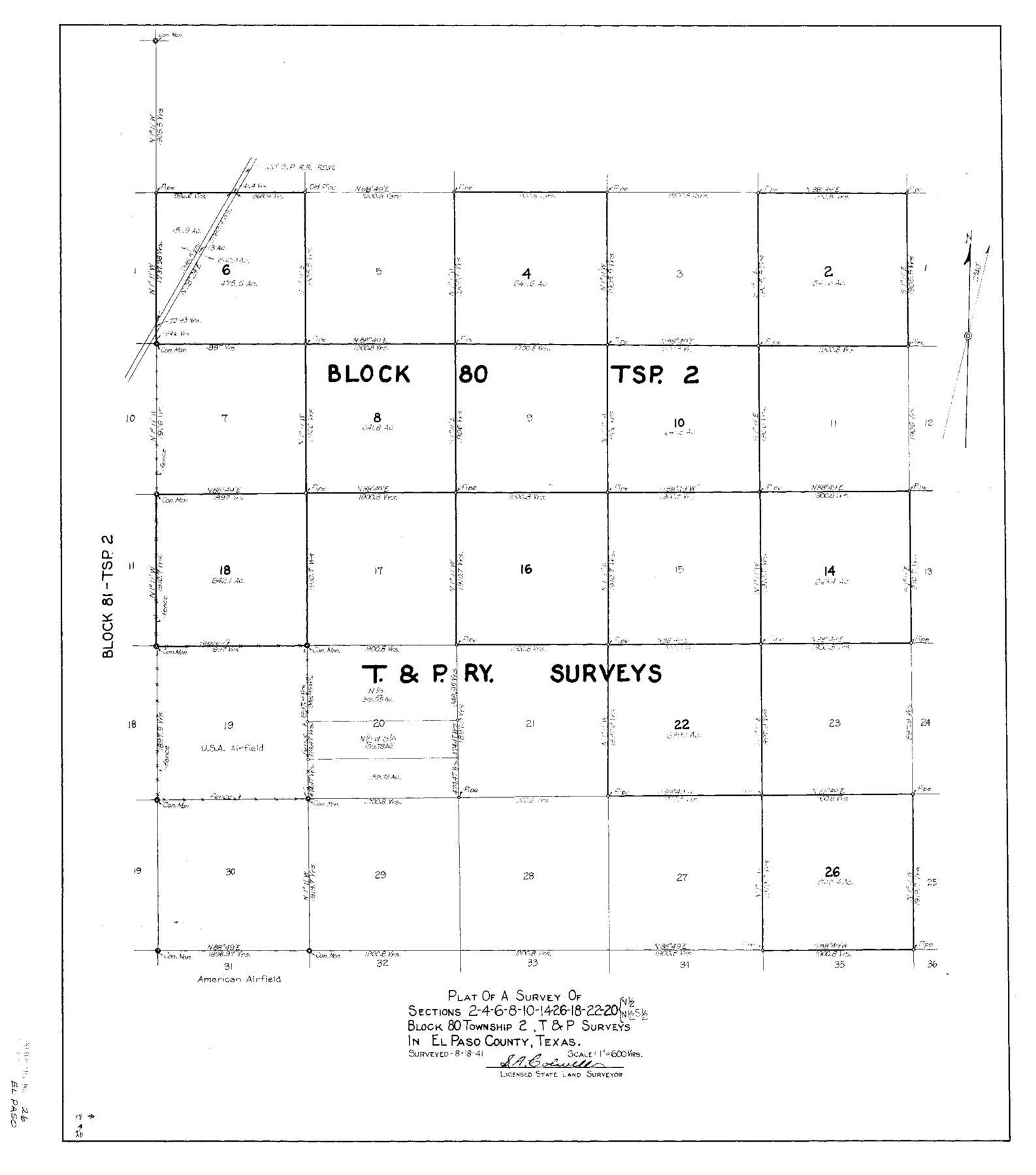 11457, El Paso County Sketch File 26, General Map Collection