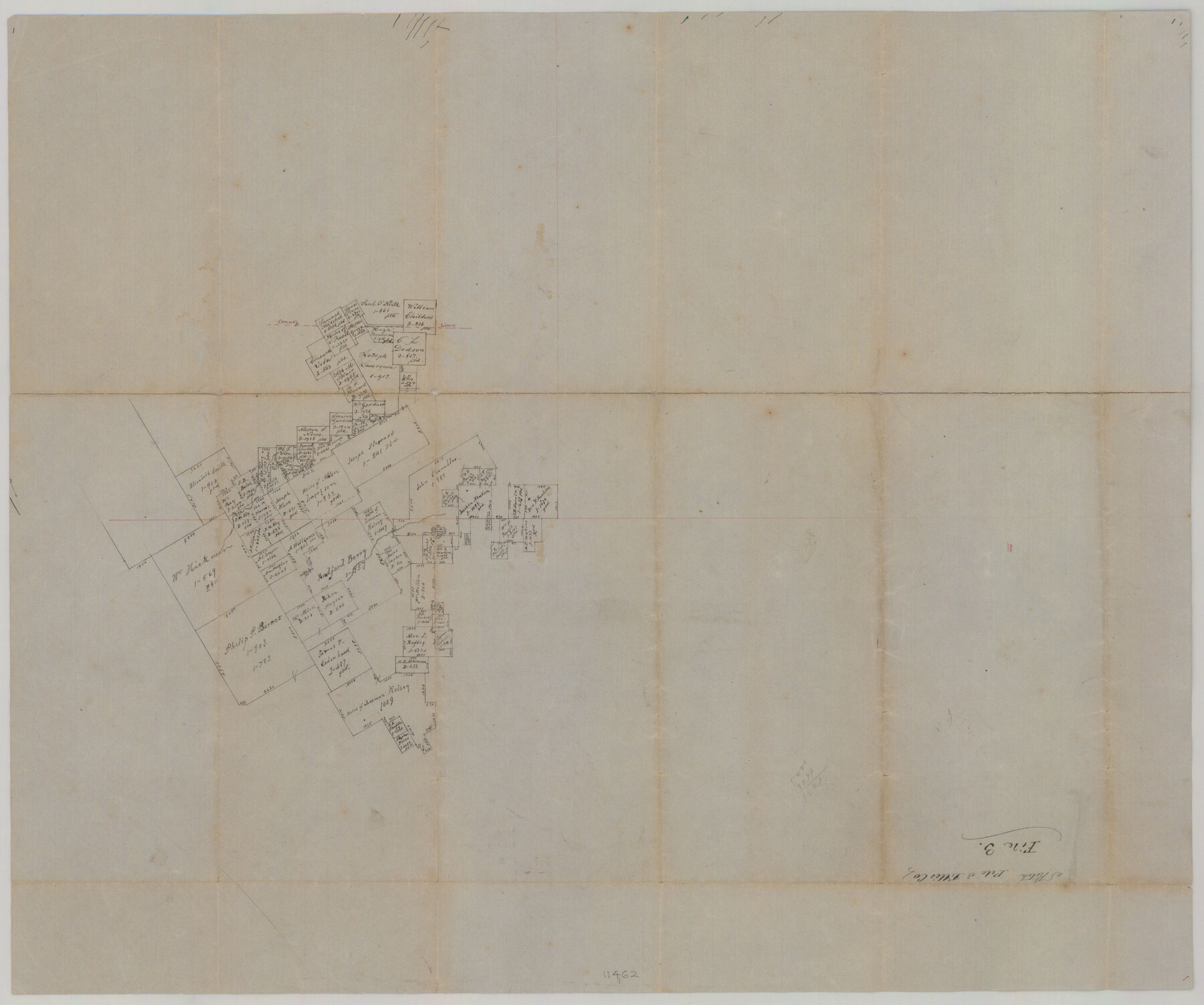 11462, Ellis County Sketch File 3, General Map Collection