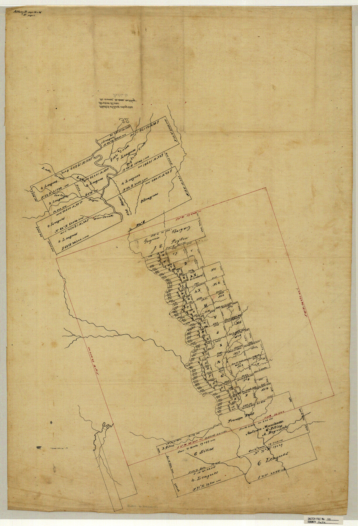 11468, Falls County Sketch File 32, General Map Collection