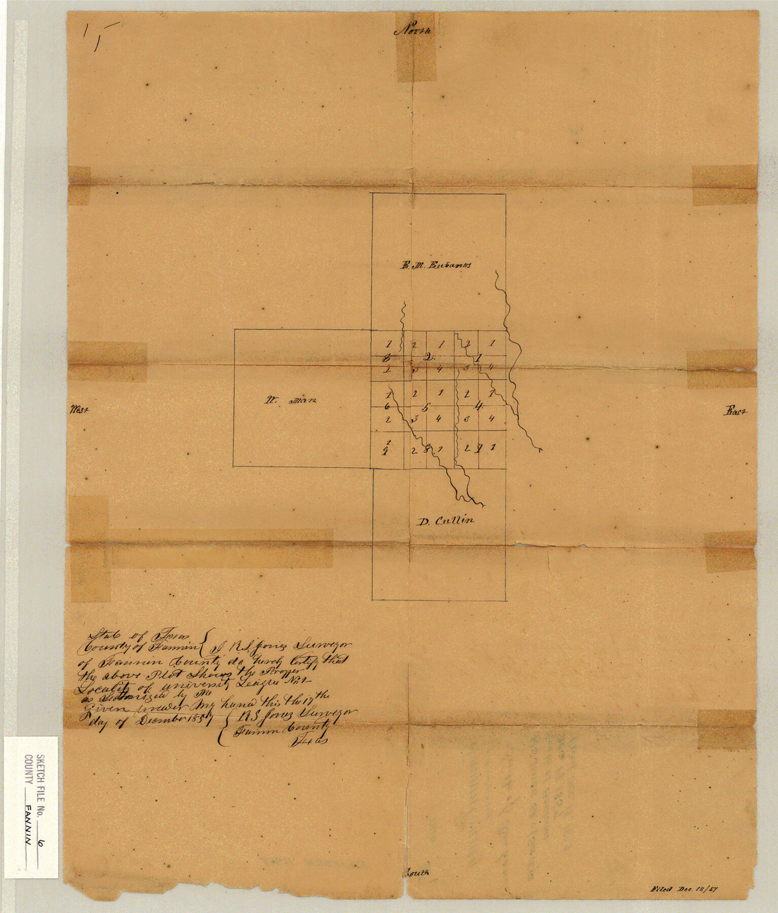 11469, Fannin County Sketch File 6, General Map Collection