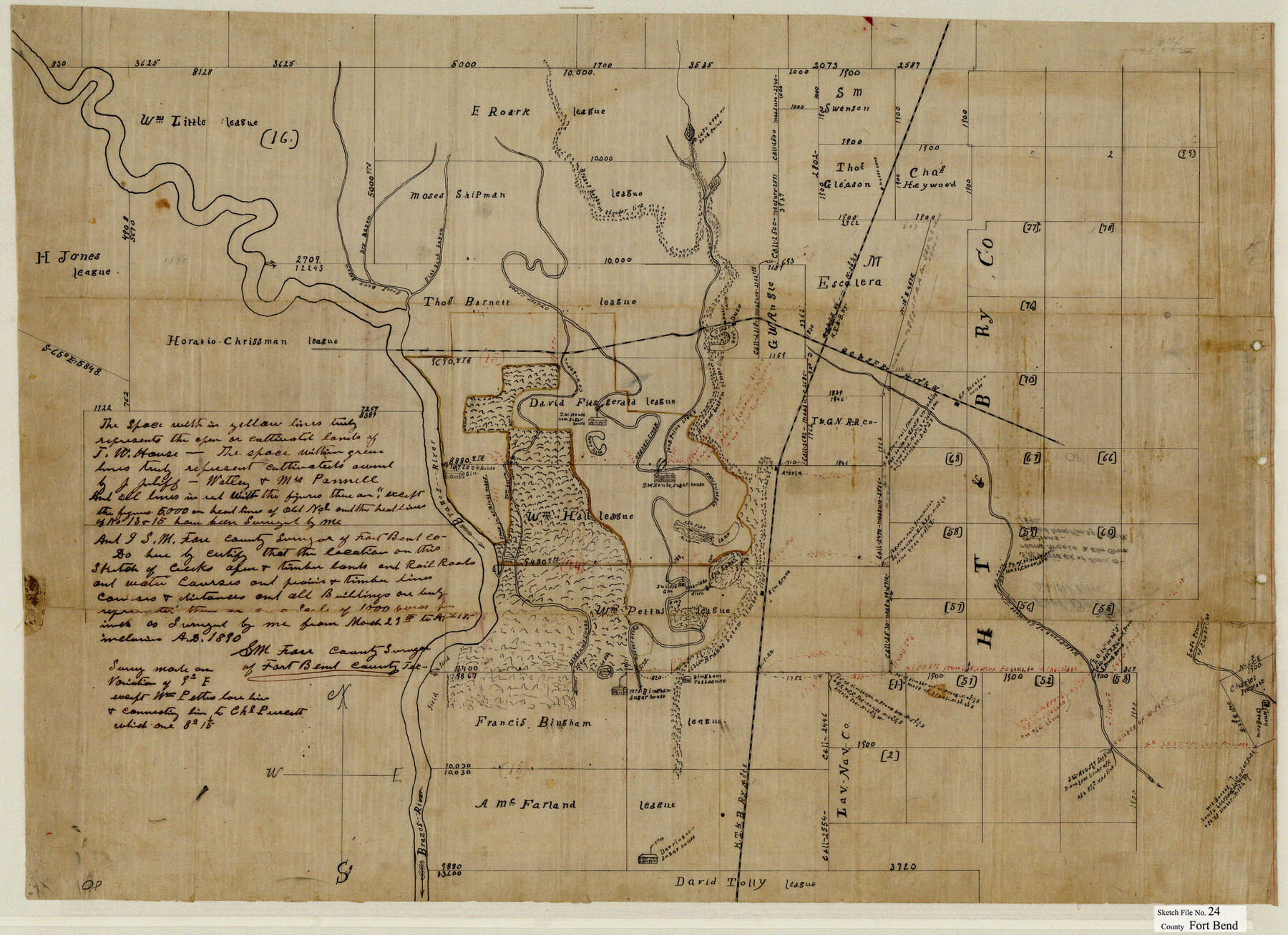 11509, Fort Bend County Sketch File 24, General Map Collection