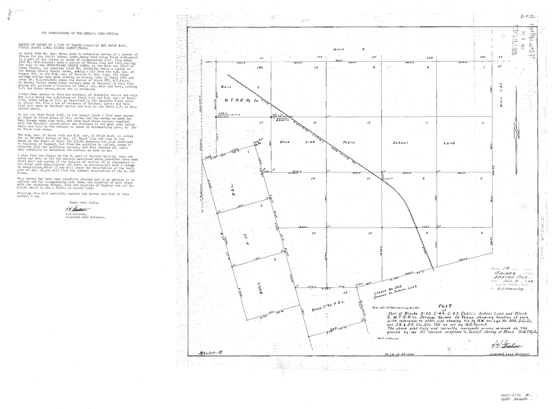 11525, Gaines County Sketch File 14, General Map Collection