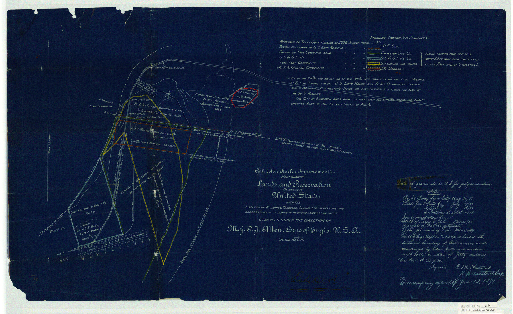 11532, Galveston County Sketch File 27, General Map Collection