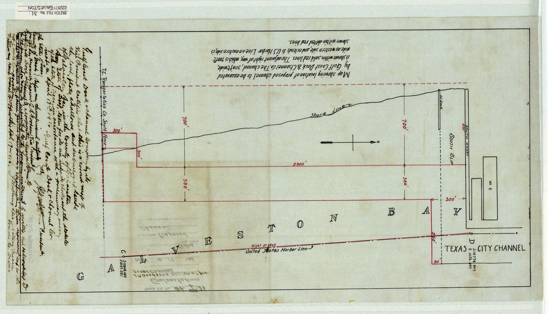 11534, Galveston County Sketch File 31, General Map Collection