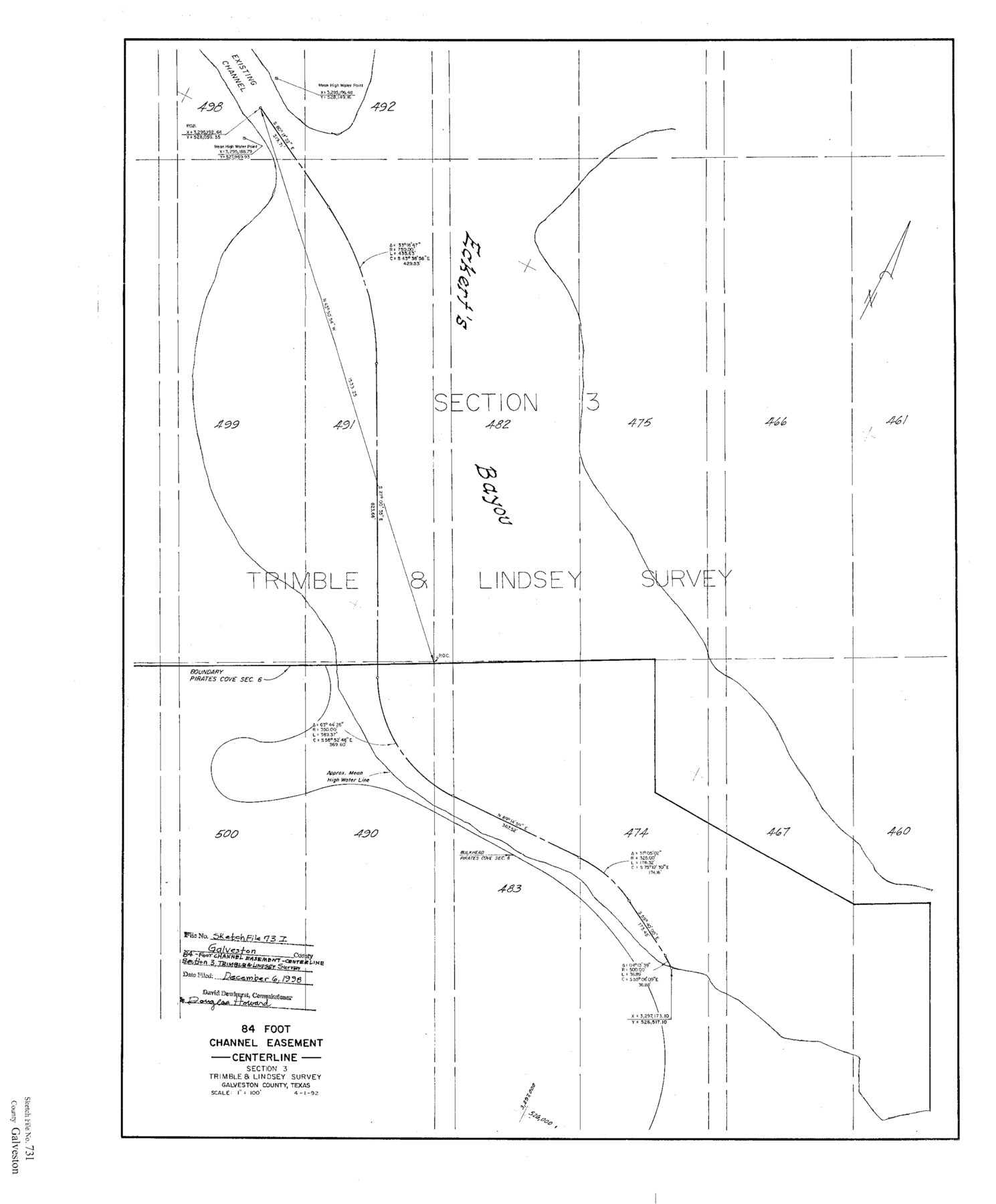 11543, Galveston County Sketch File 73I, General Map Collection