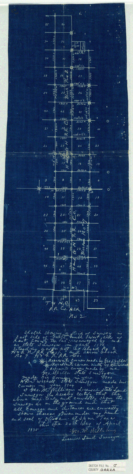 11555, Garza County Sketch File J, General Map Collection