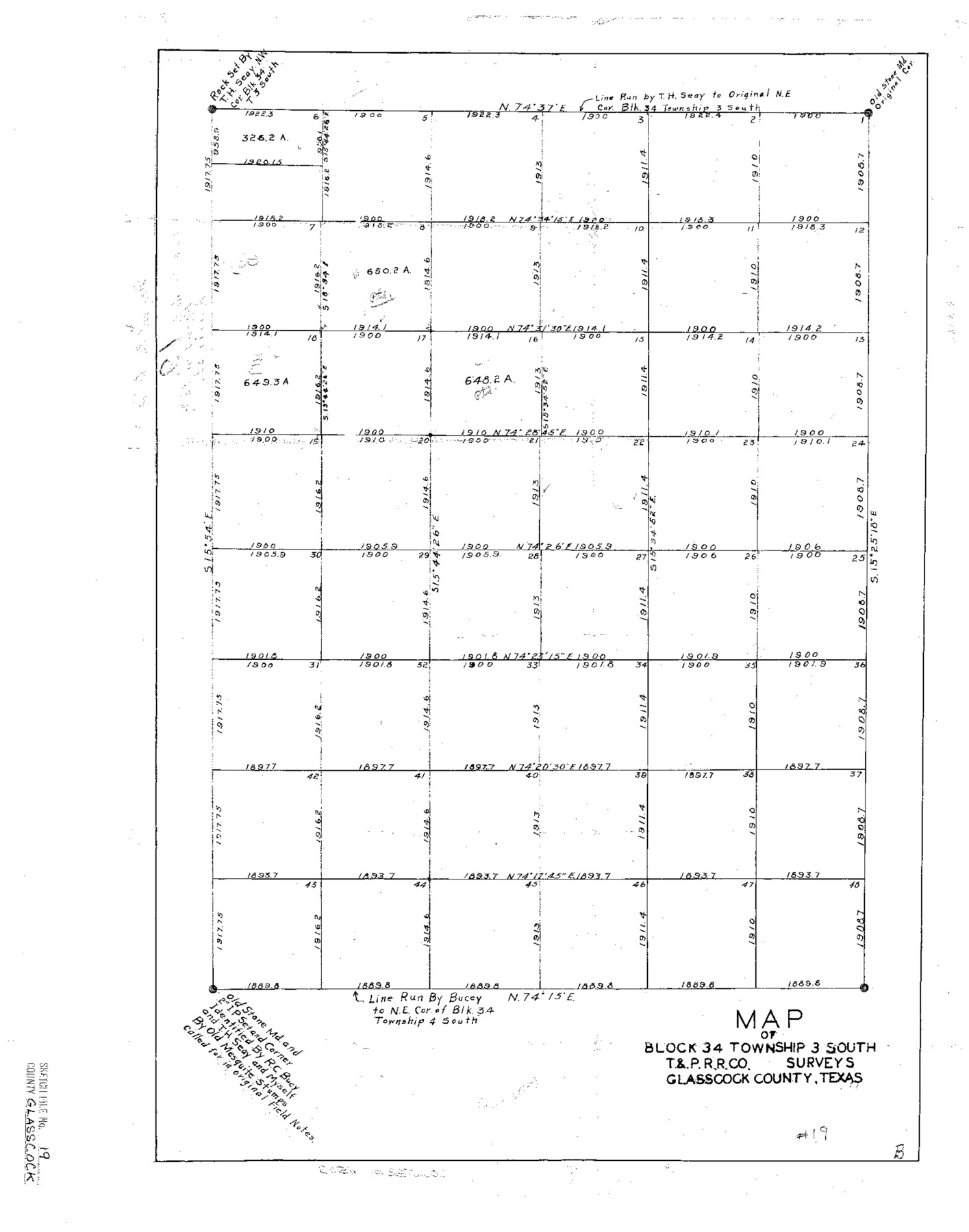 11563, Glasscock County Sketch File 19, General Map Collection