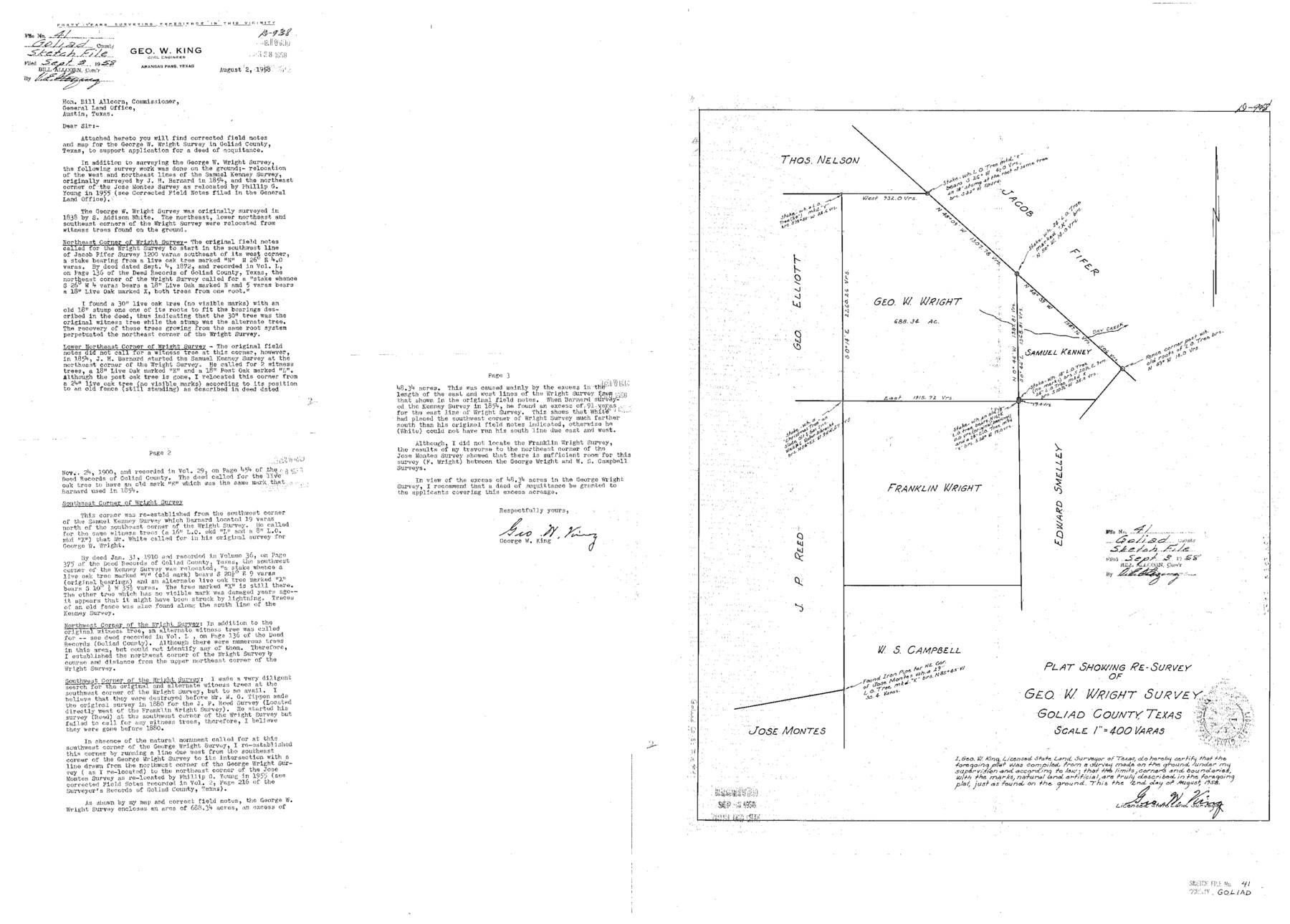 11573, Goliad County Sketch File 41, General Map Collection