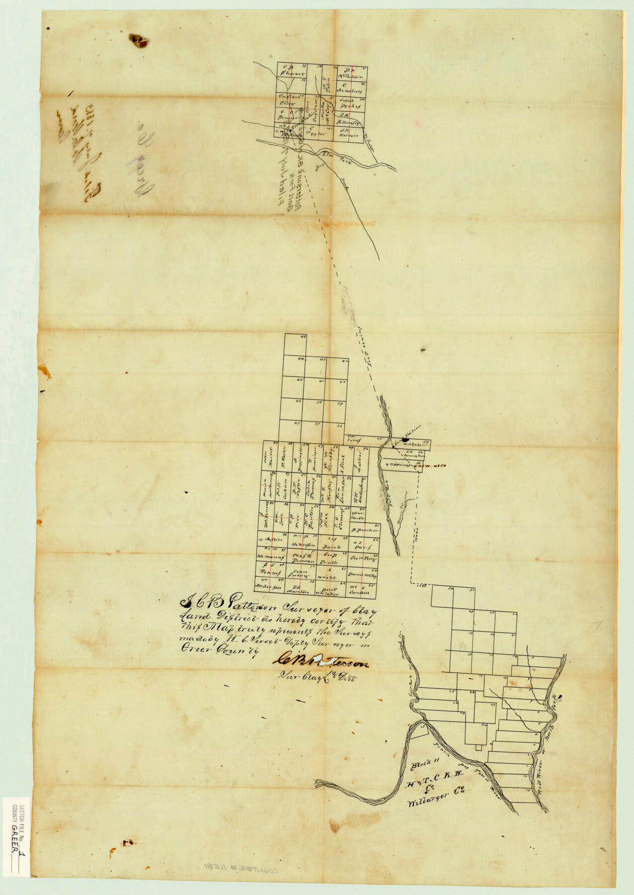 11581, Greer County Sketch File 1, General Map Collection