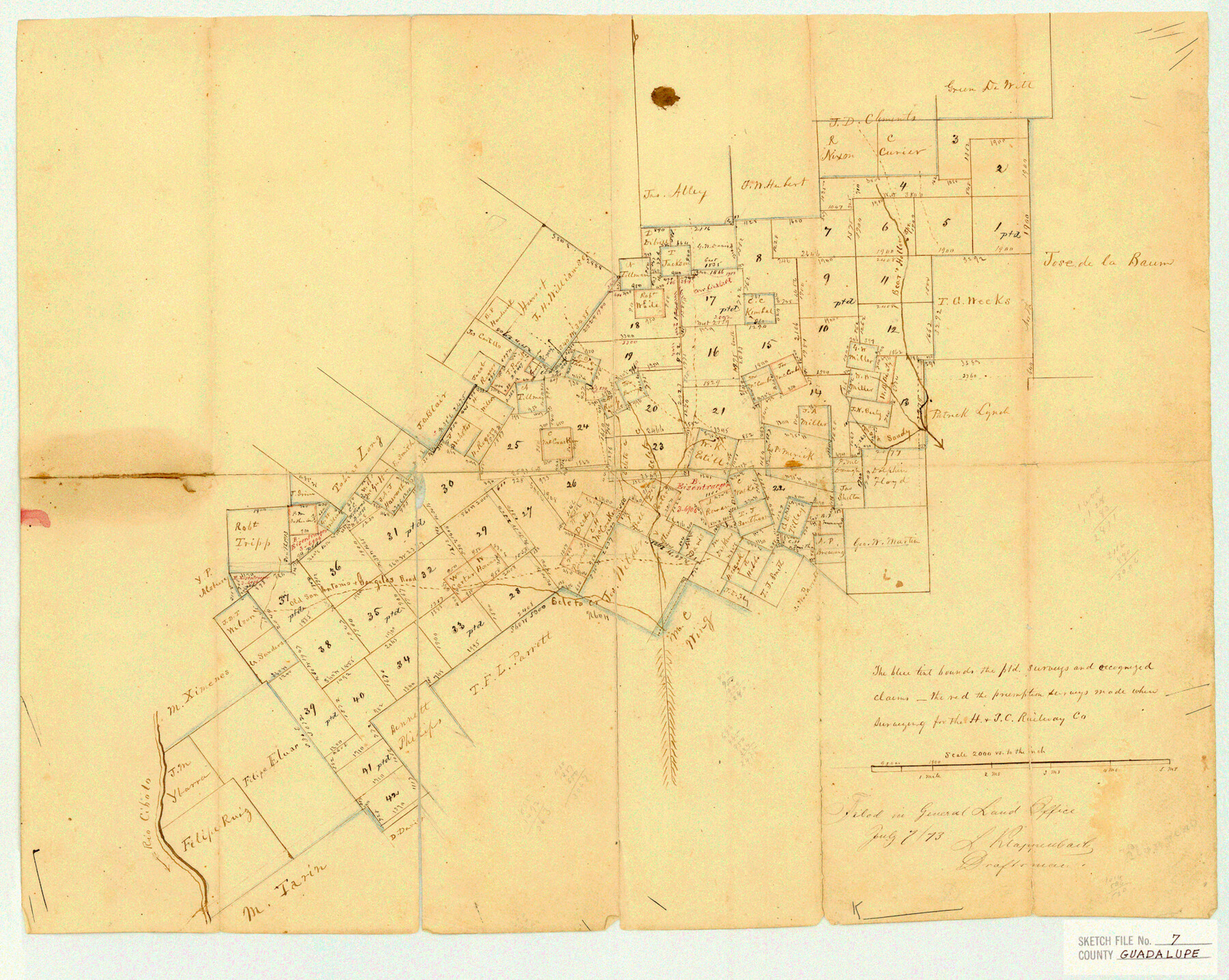 11590, Guadalupe County Sketch File 7, General Map Collection