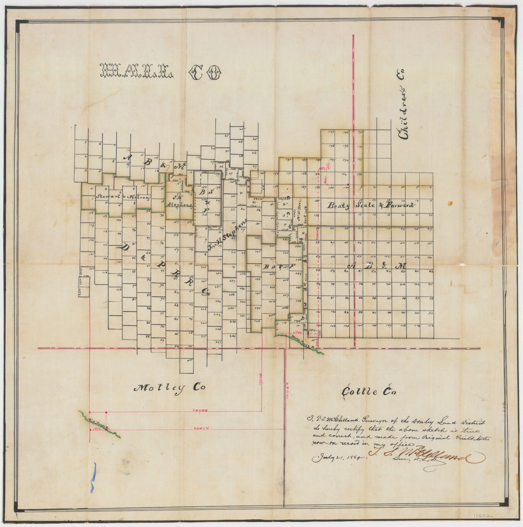 11602, Hall County Sketch File 5, General Map Collection