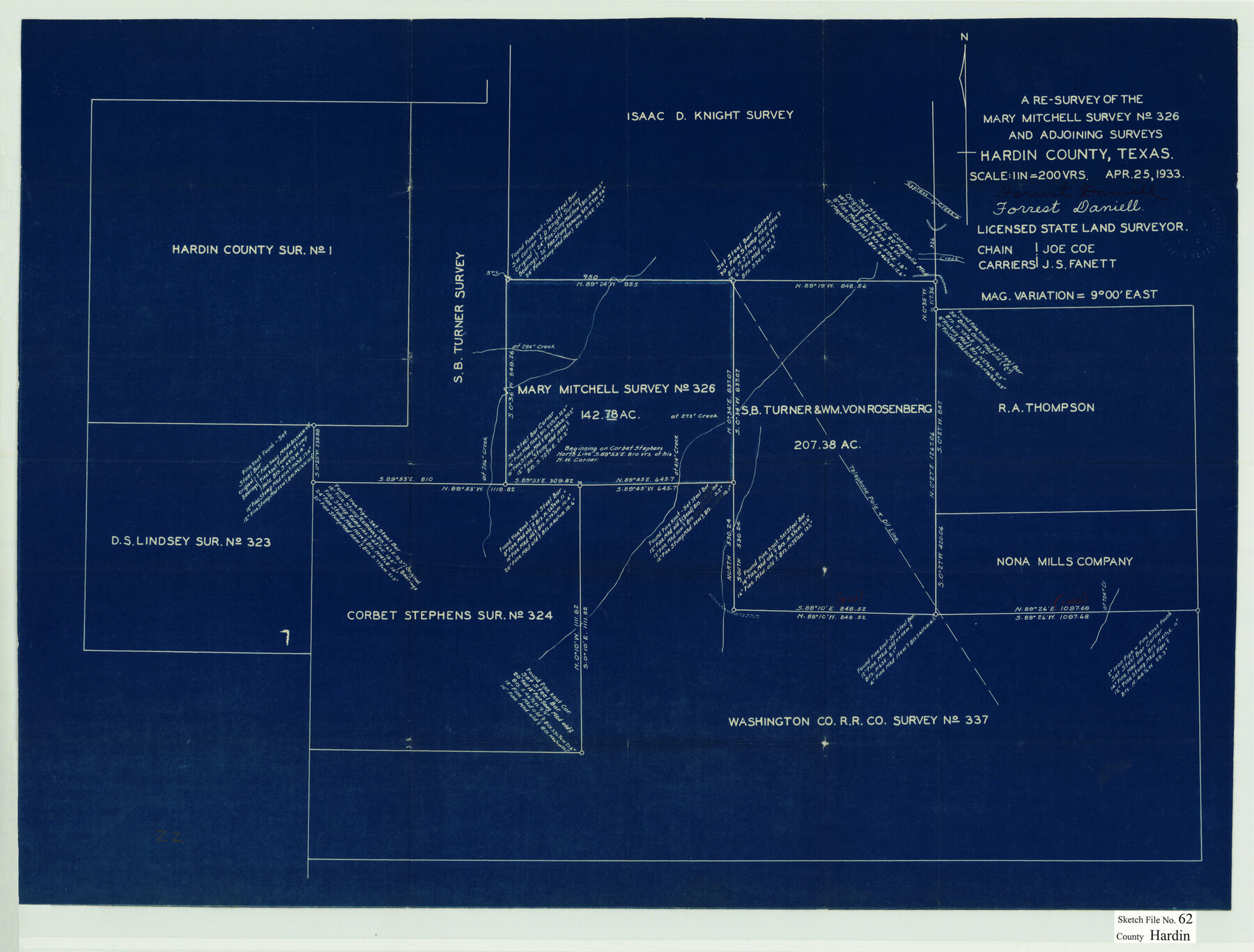 11637, Hardin County Sketch File 62, General Map Collection