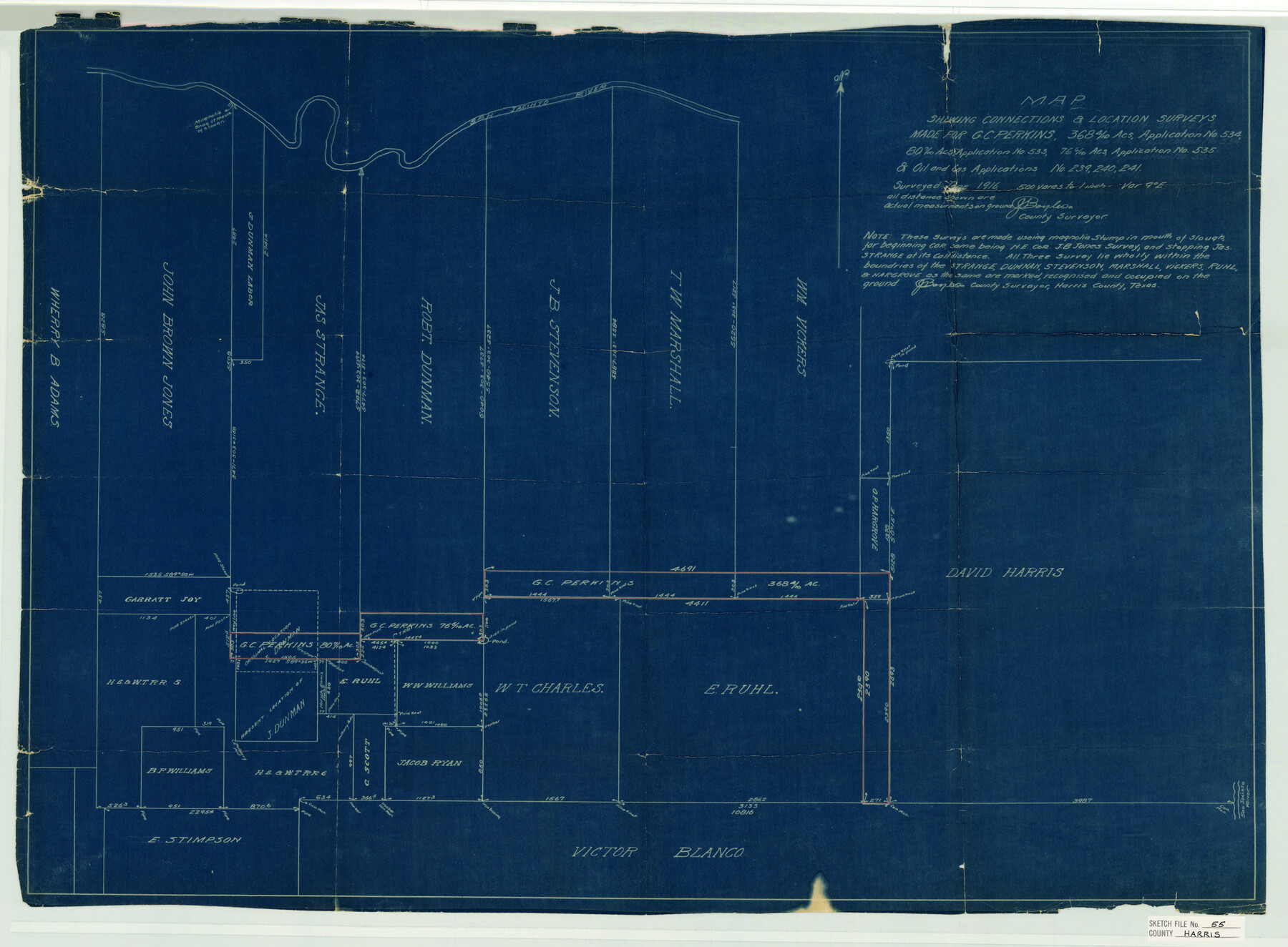 11655, Harris County Sketch File 55, General Map Collection