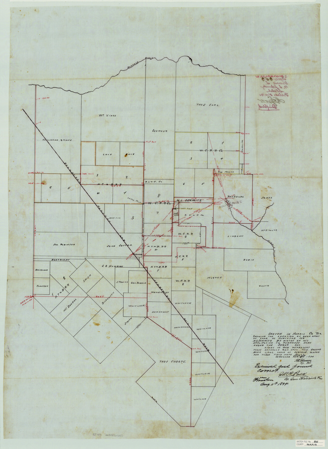 11673, Harris County Sketch File 85, General Map Collection