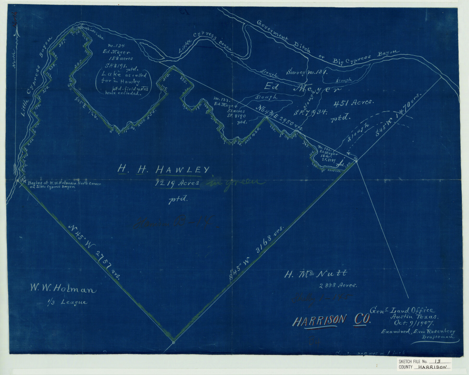 11688, Harrison County Sketch File 13, General Map Collection