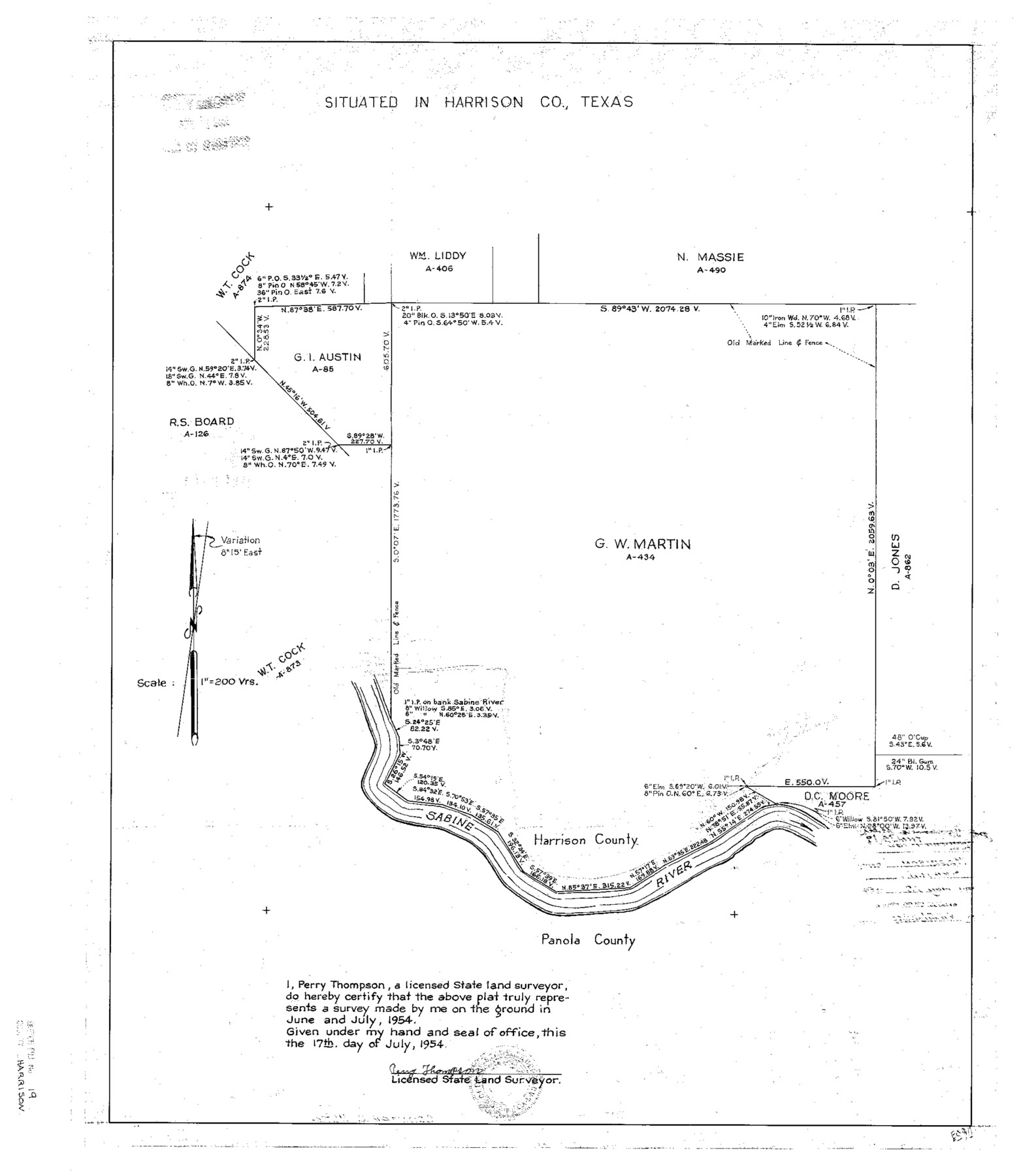 11692, Harrison County Sketch File 19, General Map Collection