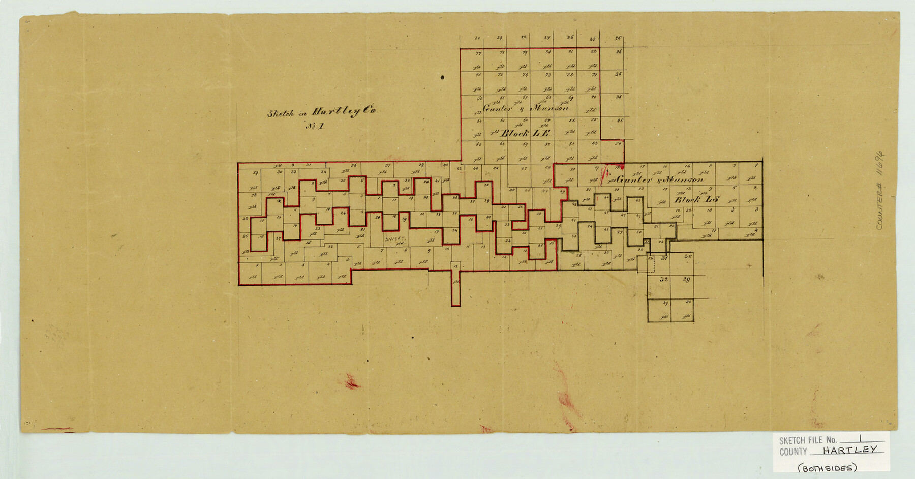 11696, Hartley County Sketch File 1, General Map Collection