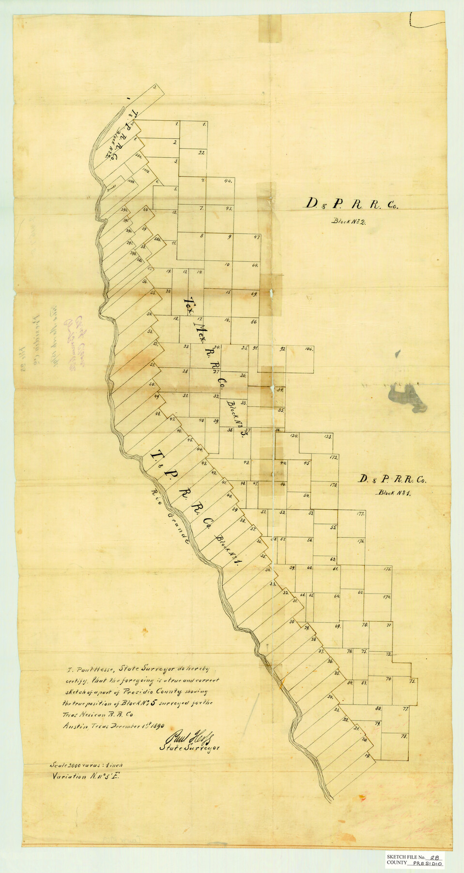 11709, Presidio County Sketch File 28, General Map Collection