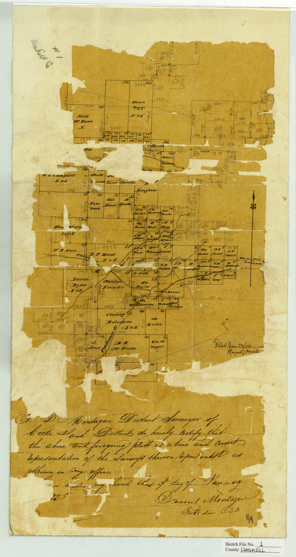 11738, Haskell County Sketch File 1, General Map Collection