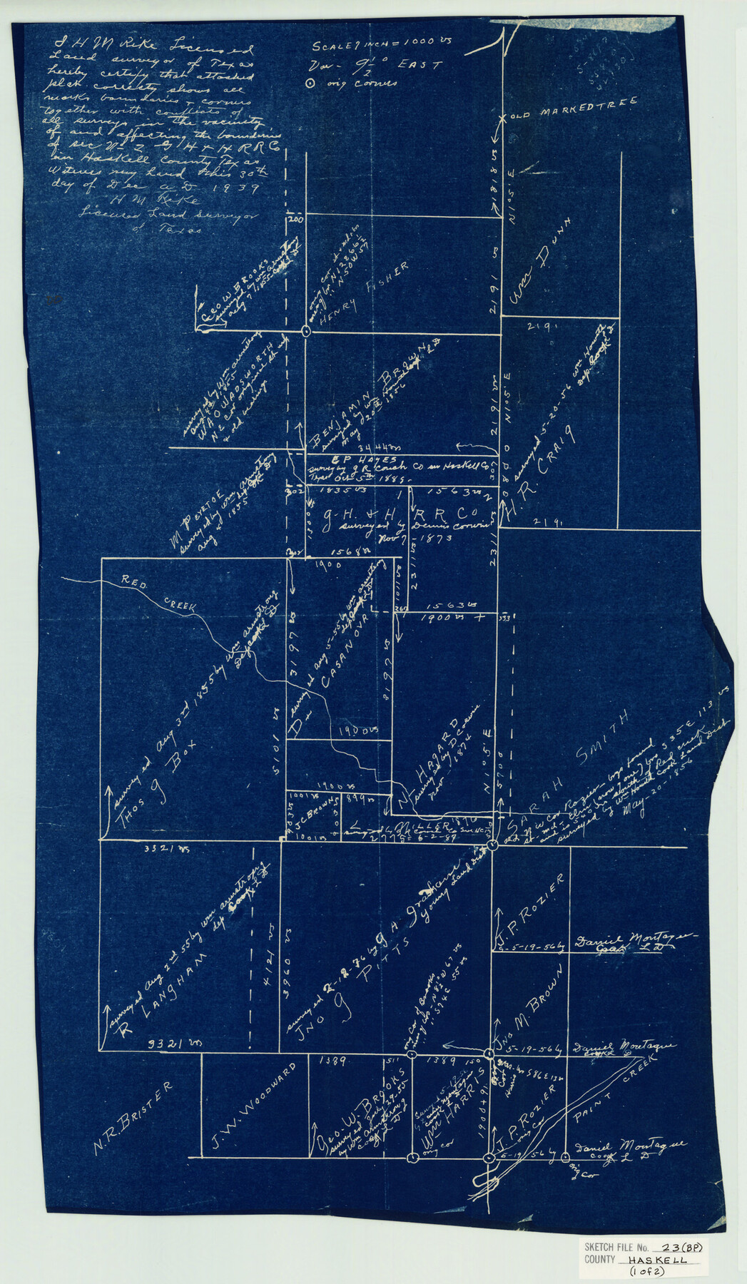 11745, Haskell County Sketch File 23, General Map Collection