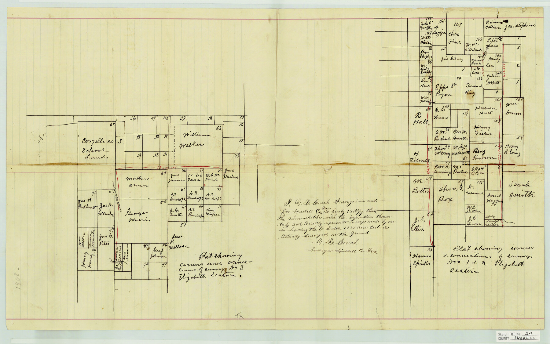 11747, Haskell County Sketch File 24, General Map Collection