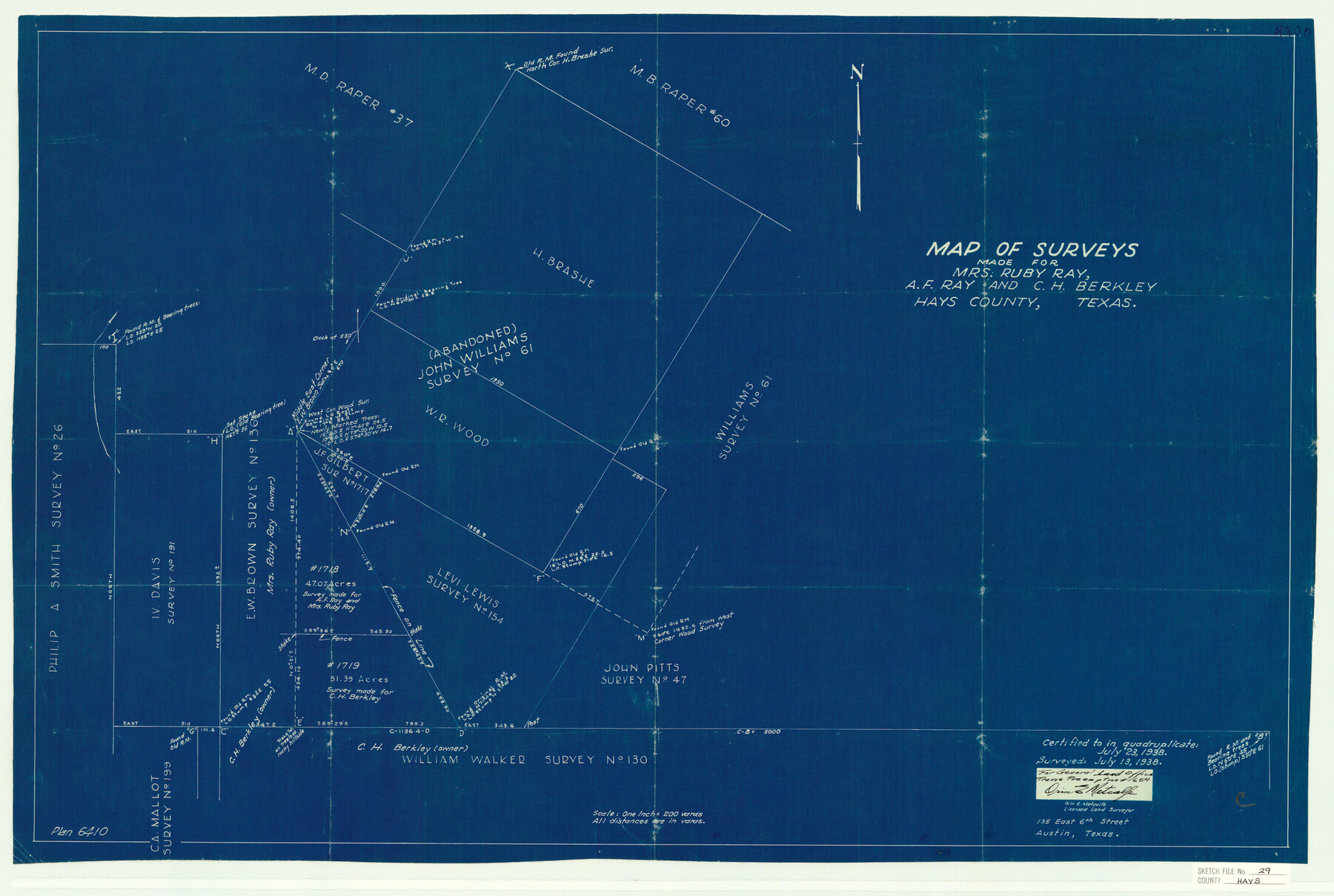 11751, Hays County Sketch File 29, General Map Collection